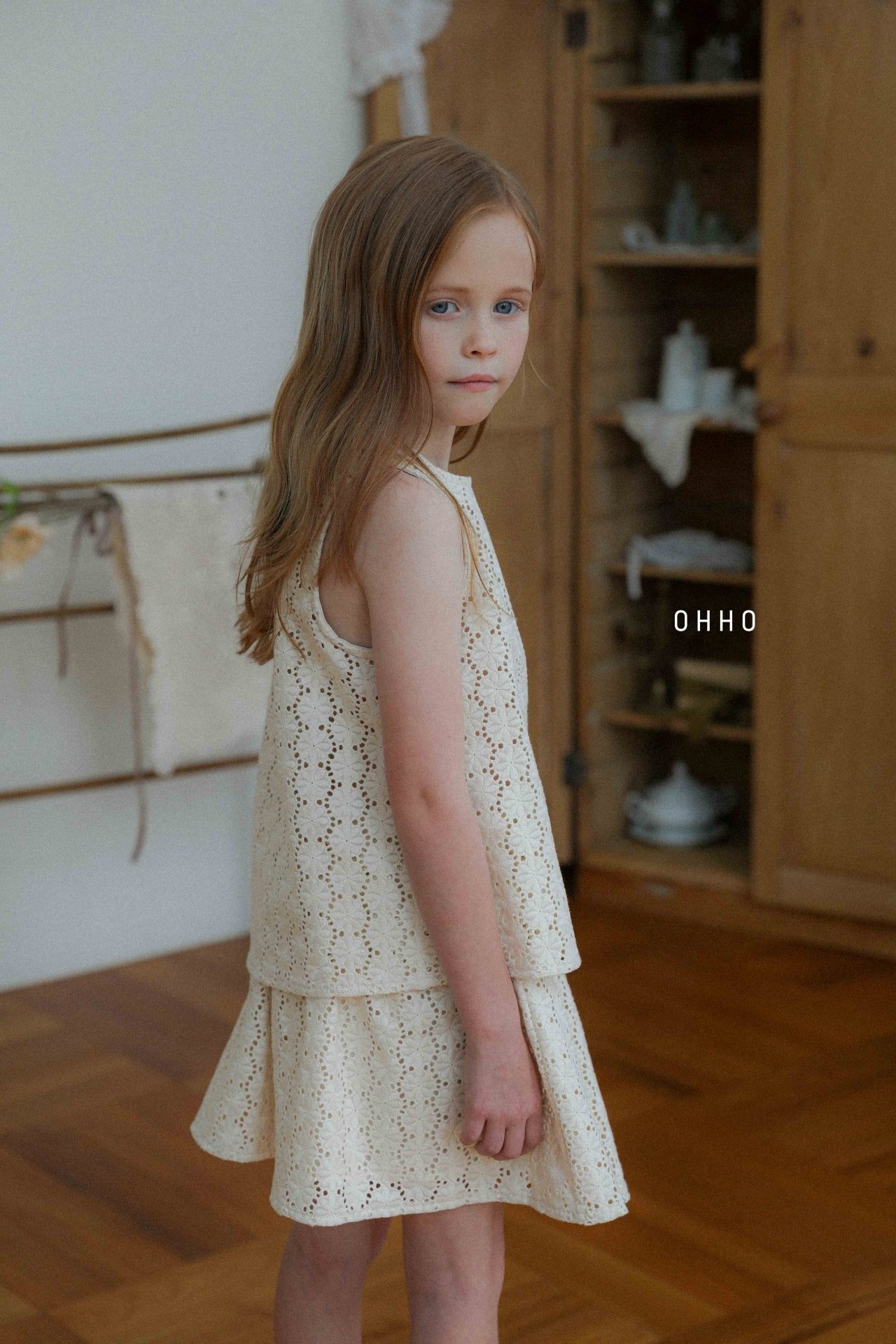 [ohho] Ette punching Skirt_2colors