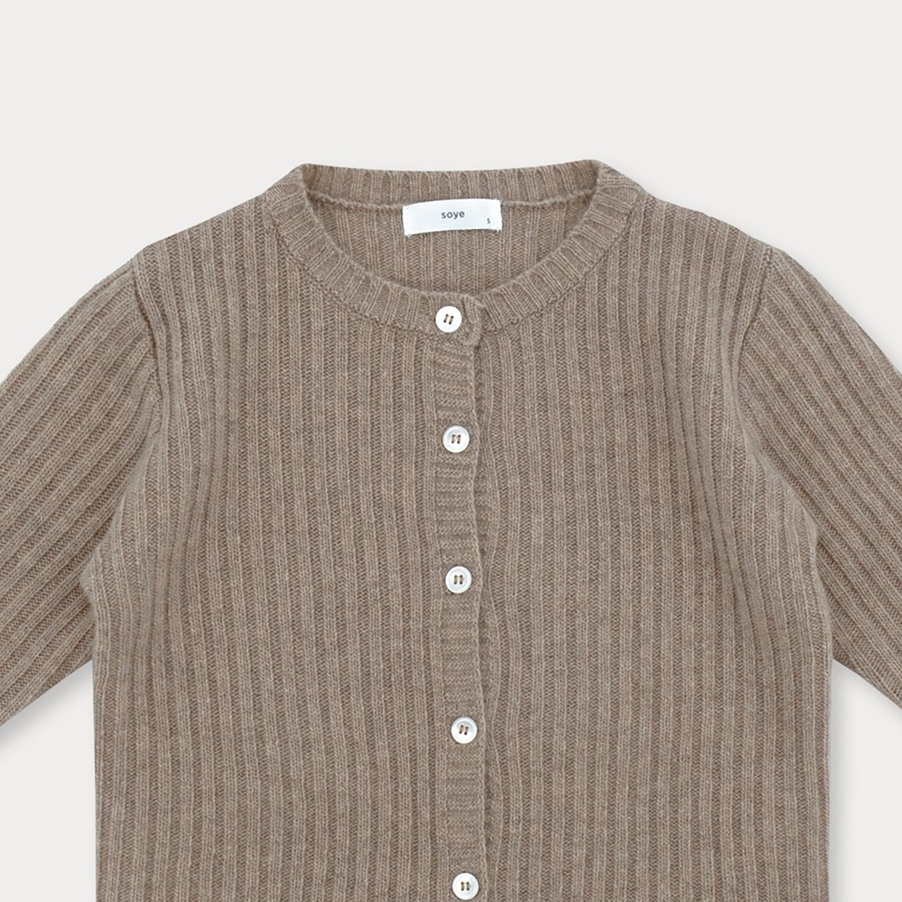 [Soye] Cashmere Rib Cardigan_Beige