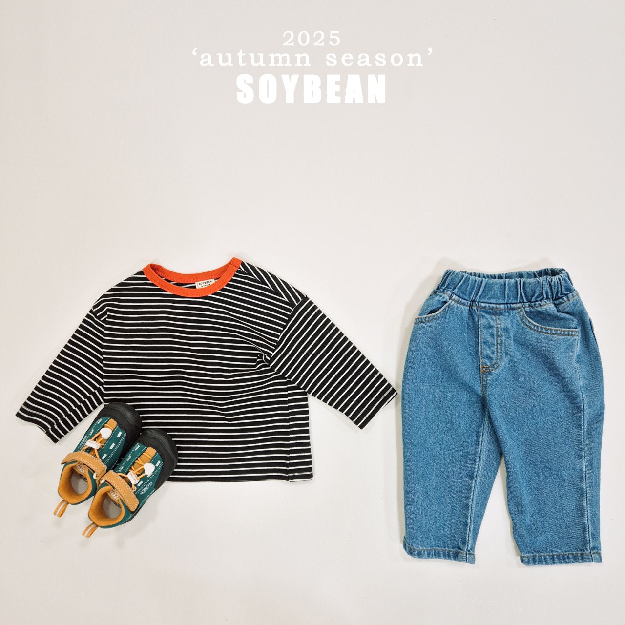 [SOYBEAN] Autumn Captain Striped T-Shirt_5colors