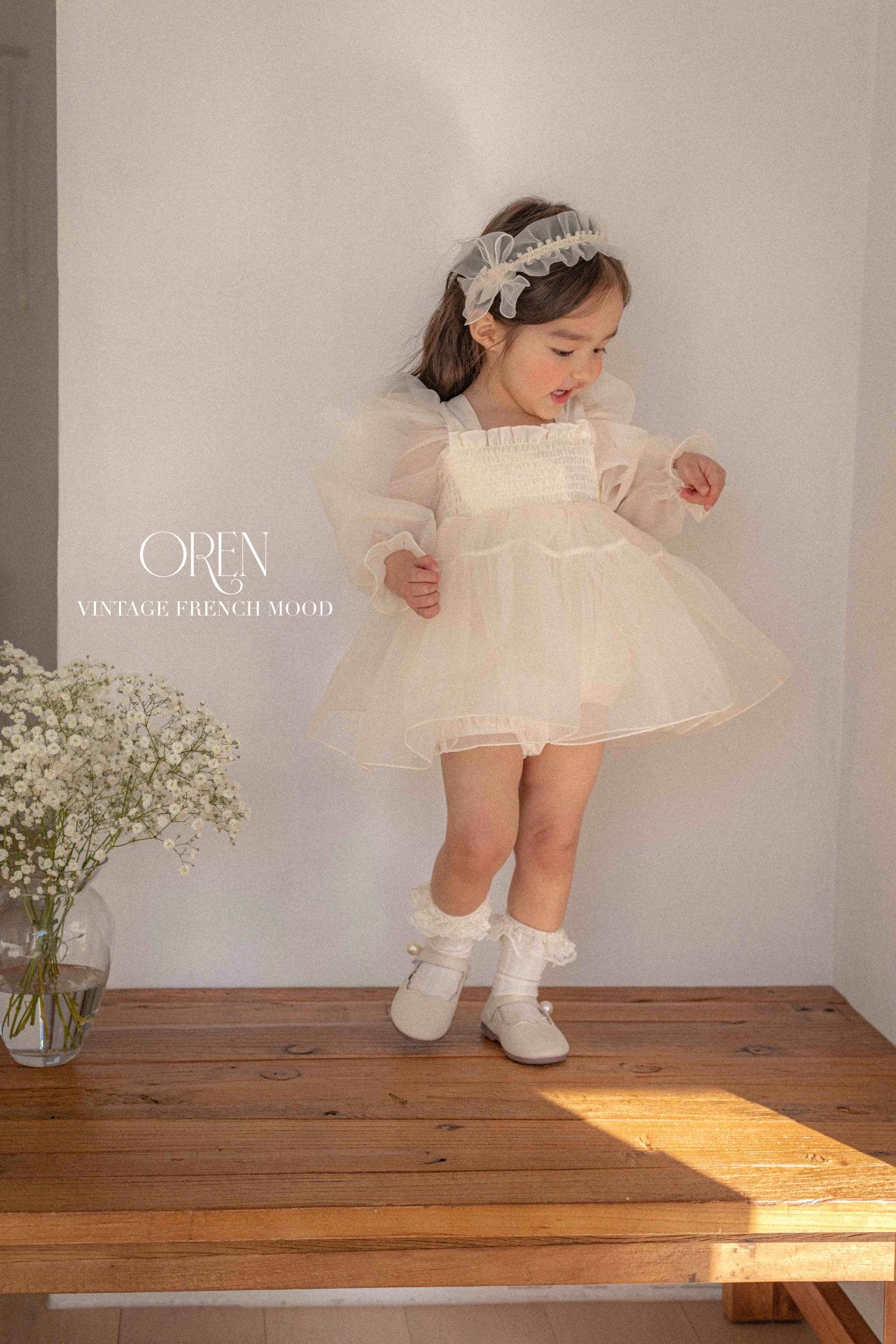 [OREN] Say Organza Dress(KIDS)_Cream