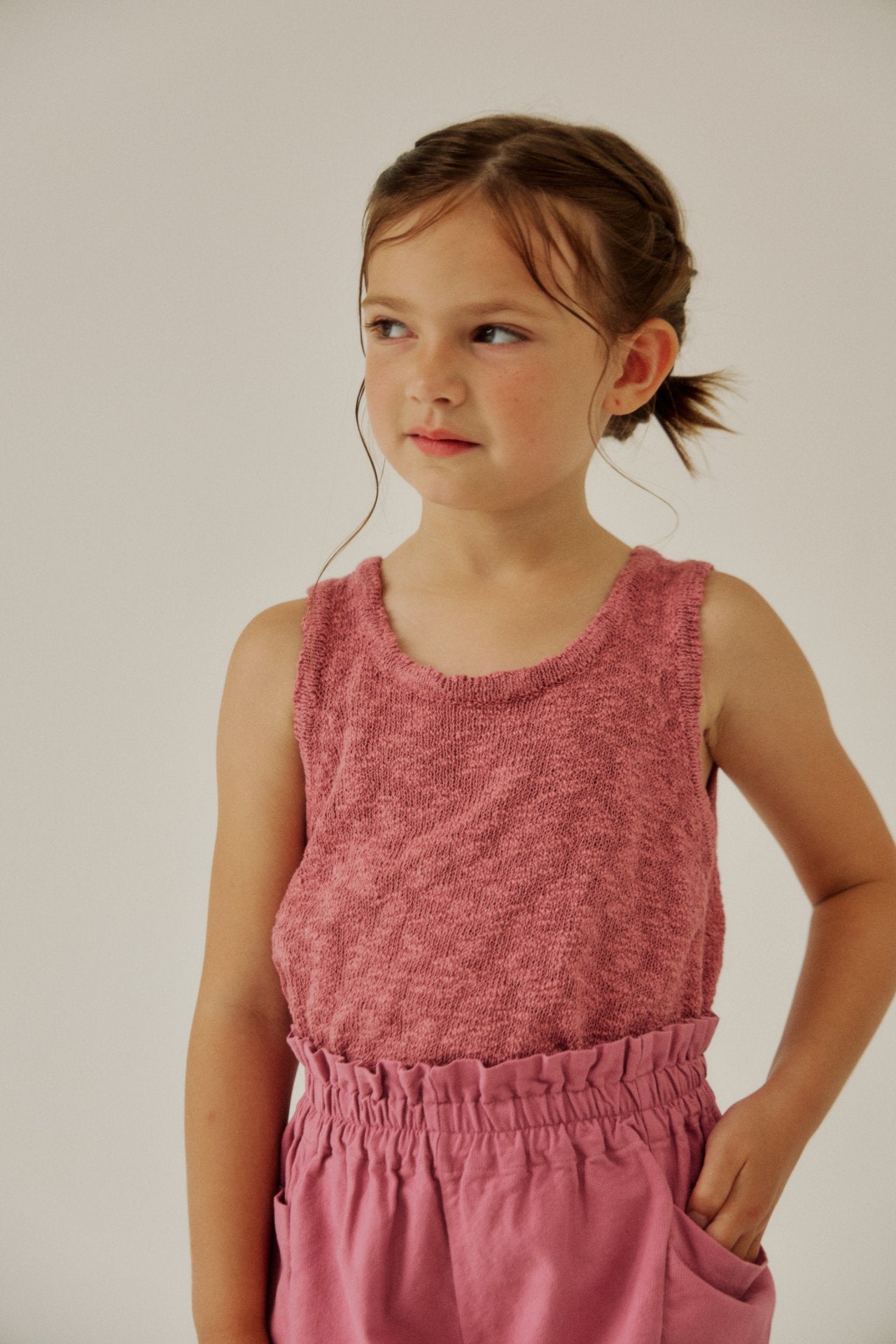[Soye] Slub sleeveless_Pink