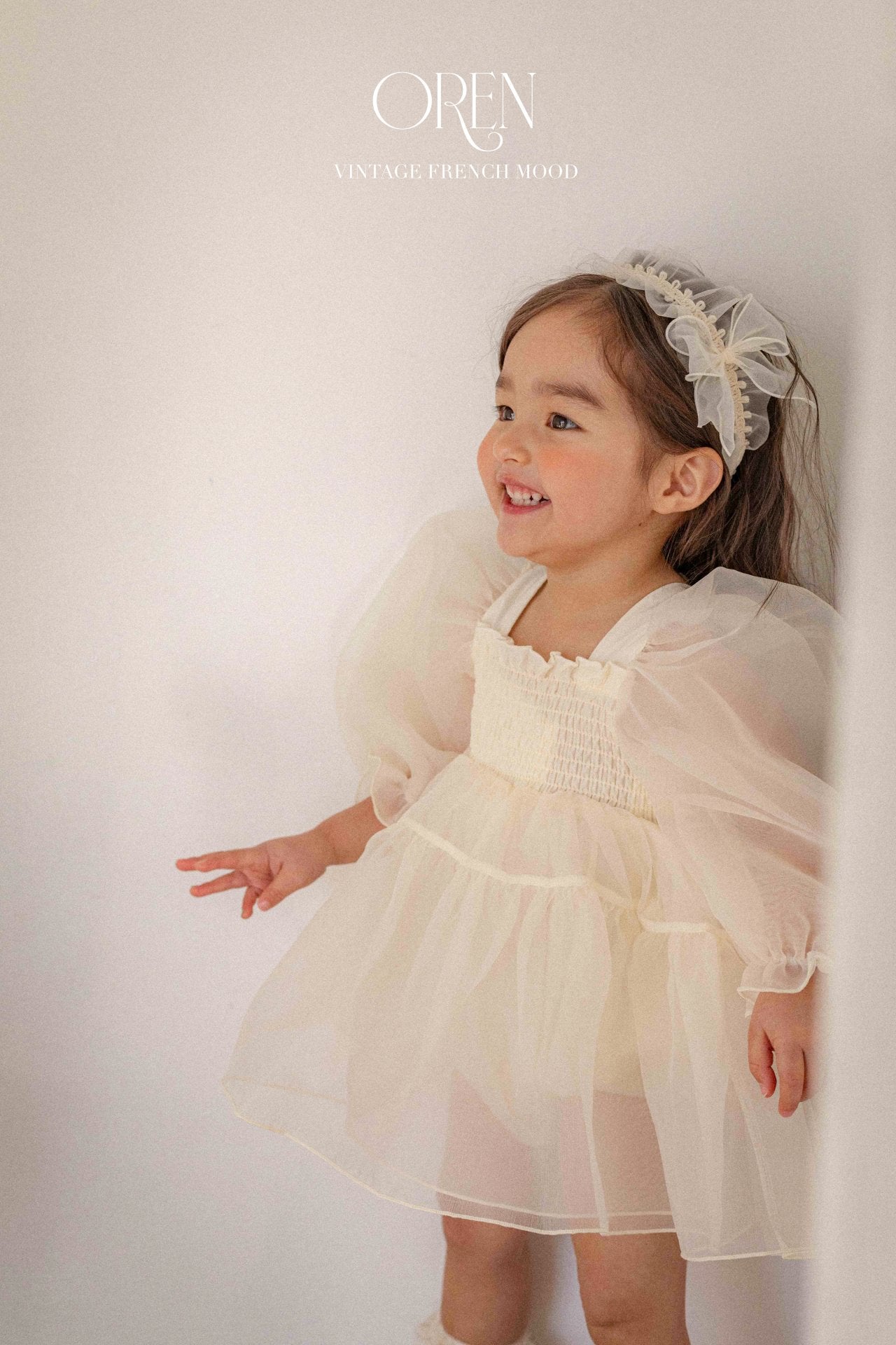 [OREN] Say Organza Dress(KIDS)_Cream