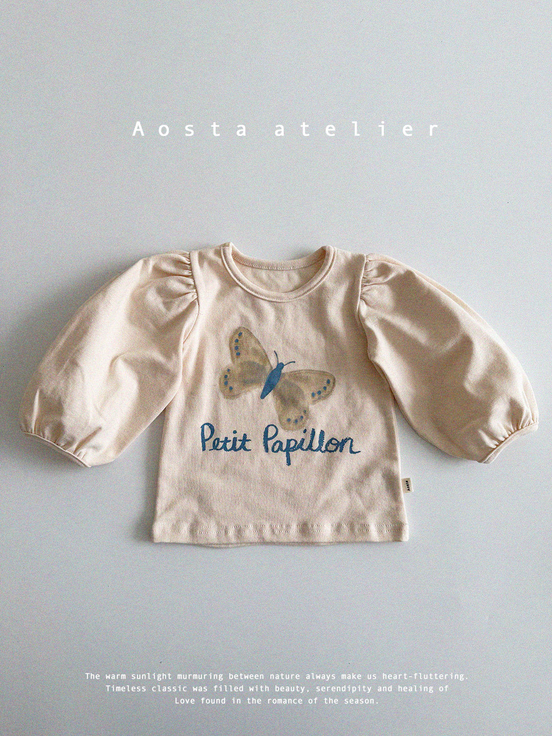 [AOSTA] Flip Puff T-shirt_Butterfly