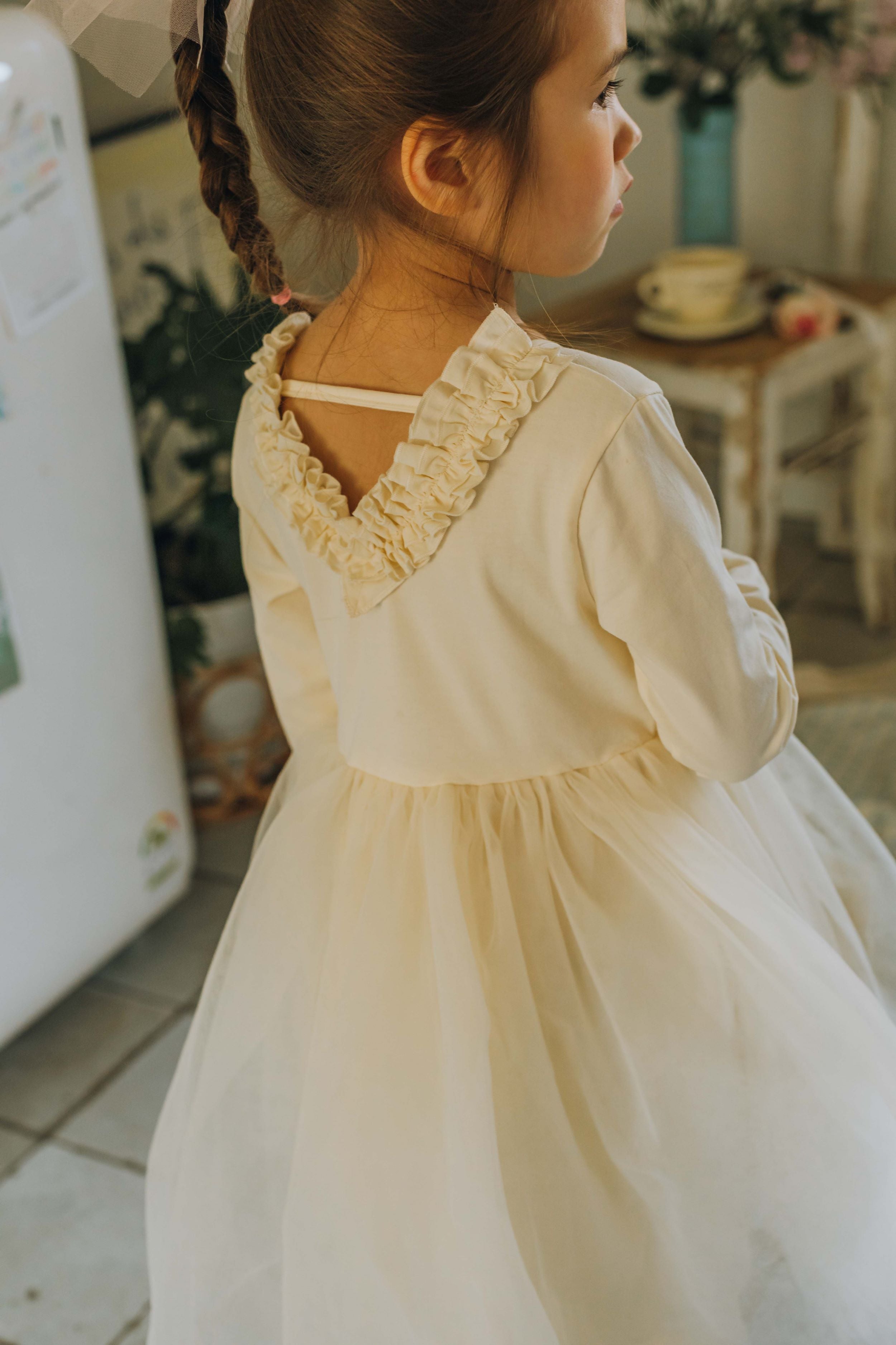 [mumu&baba]Ballet Frill Dress _Ivory