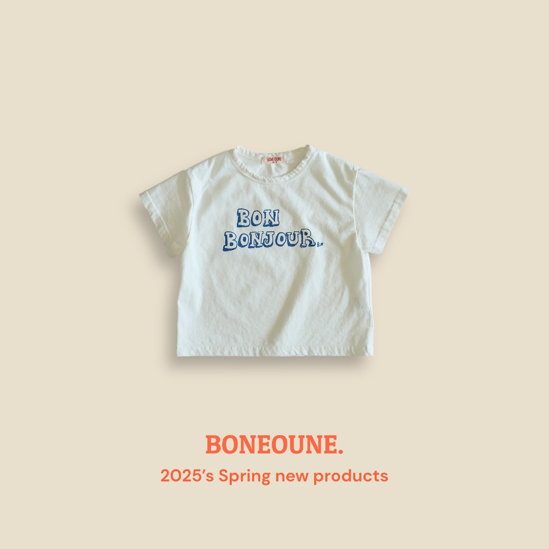 [BONEOUNE] Bonjour T-shirt_3colors