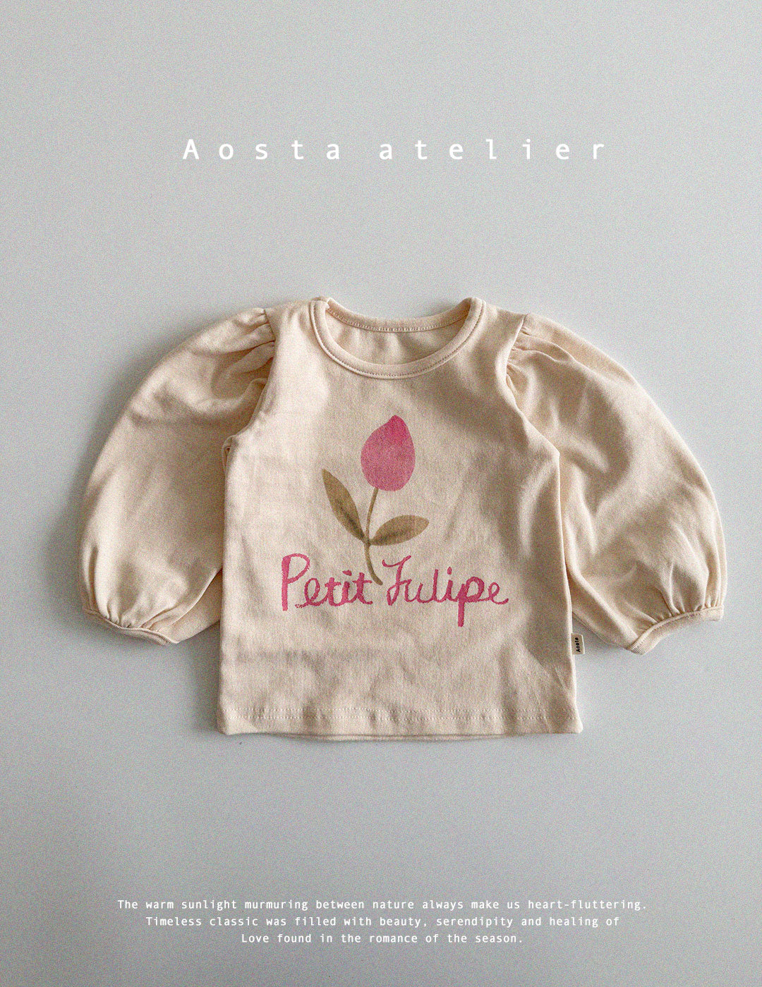 [AOSTA] Flip Puff T-shirt_Tulip