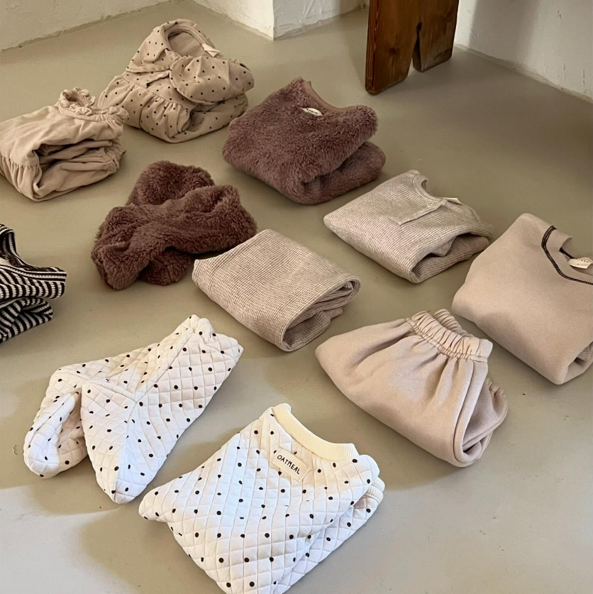 [Oatmeal] Bear Bebe Vest & Socks Set_2colors