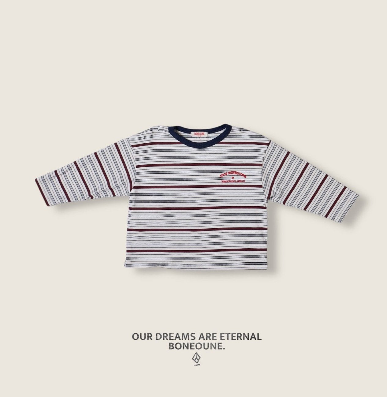 [BONEOUNE] British Stripe T-shirt_3colors