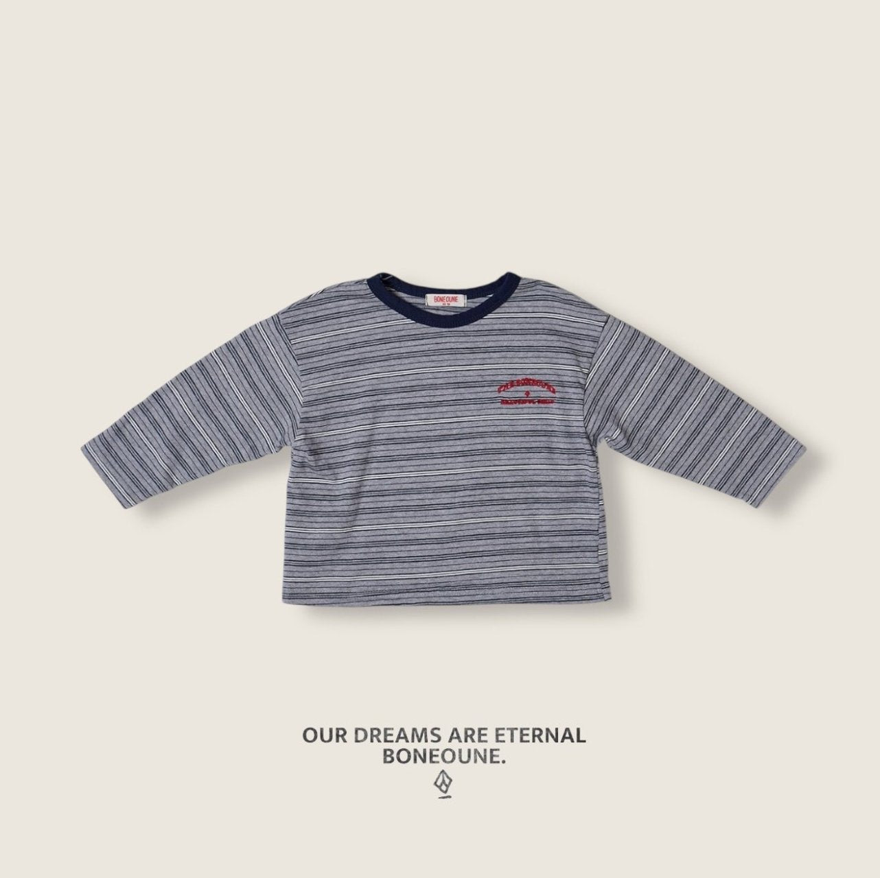 [BONEOUNE] British Stripe T-shirt_3colors