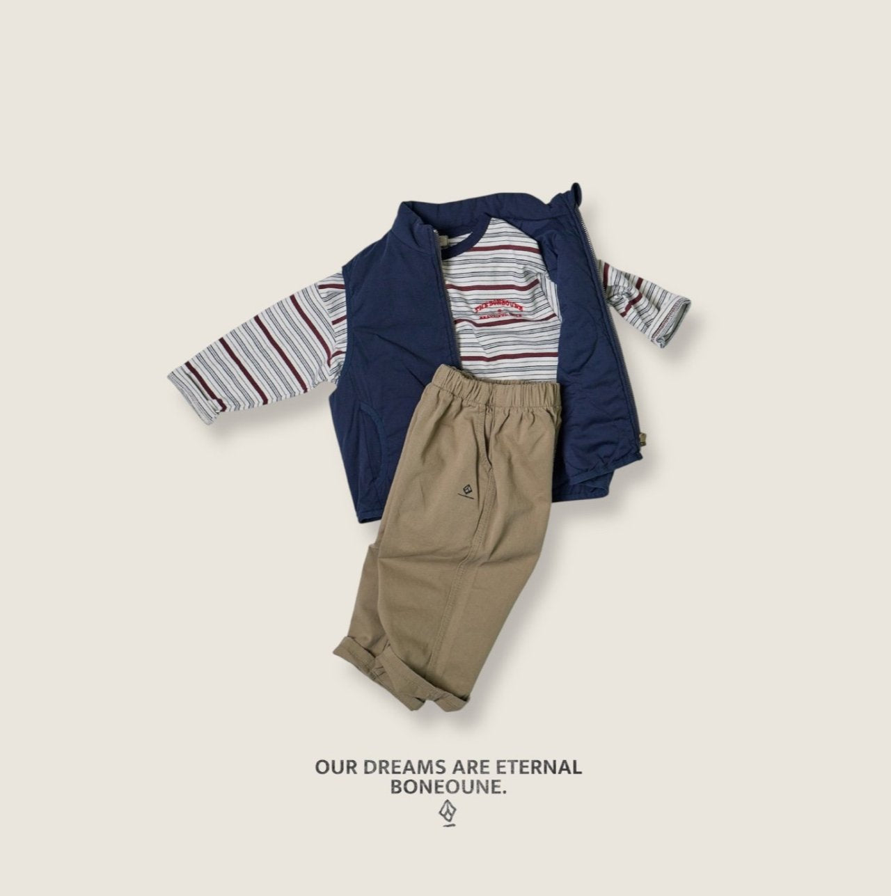 [BONEOUNE] British Stripe T-shirt_3colors