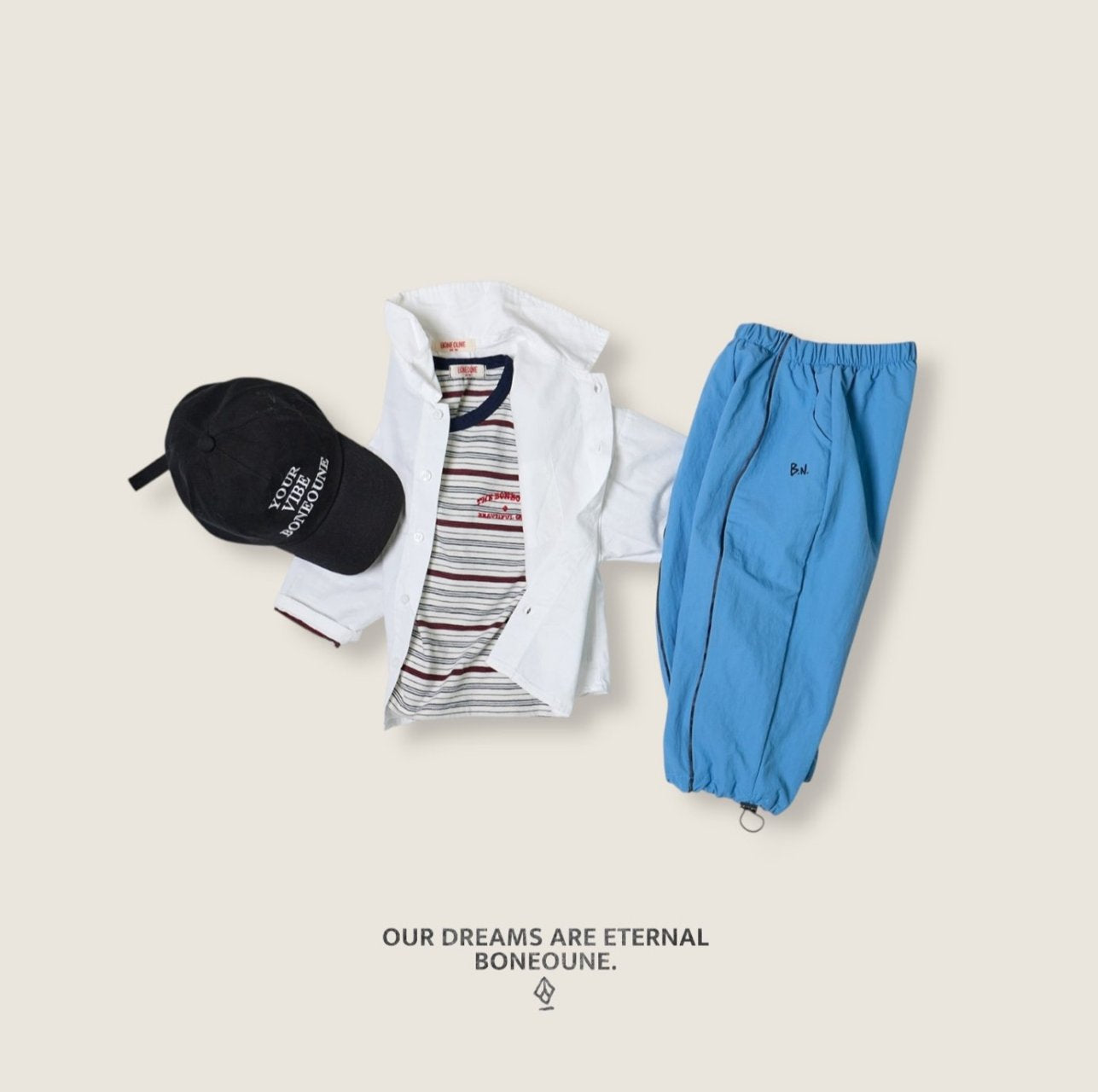 [BONEOUNE] British Stripe T-shirt_3colors