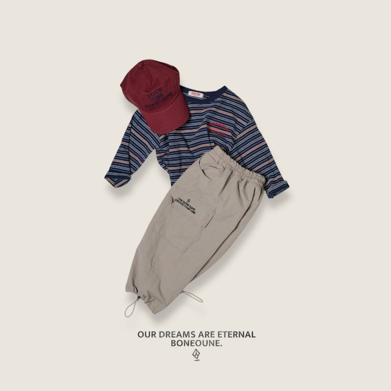 [BONEOUNE] British Stripe T-shirt_3colors