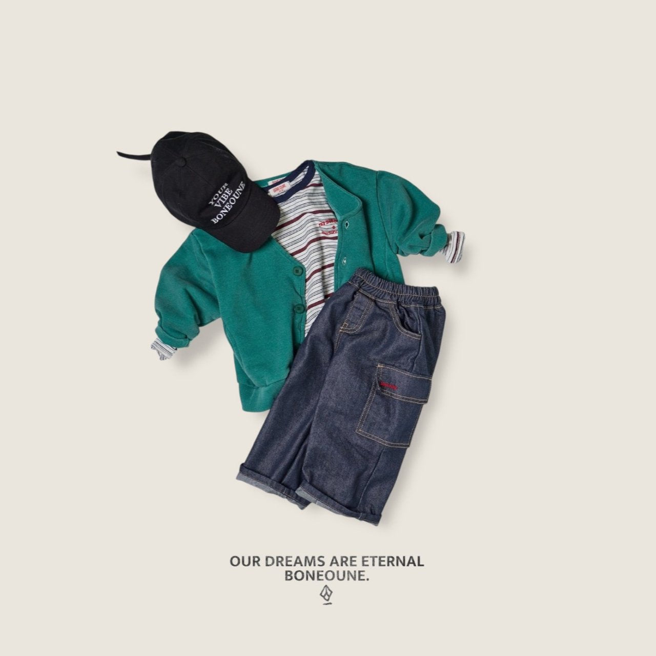[BONEOUNE] British Stripe T-shirt_3colors