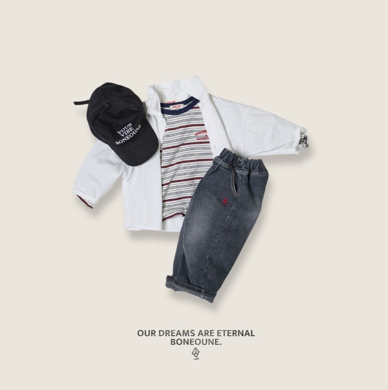 [BONEOUNE] British Stripe T-shirt_3colors