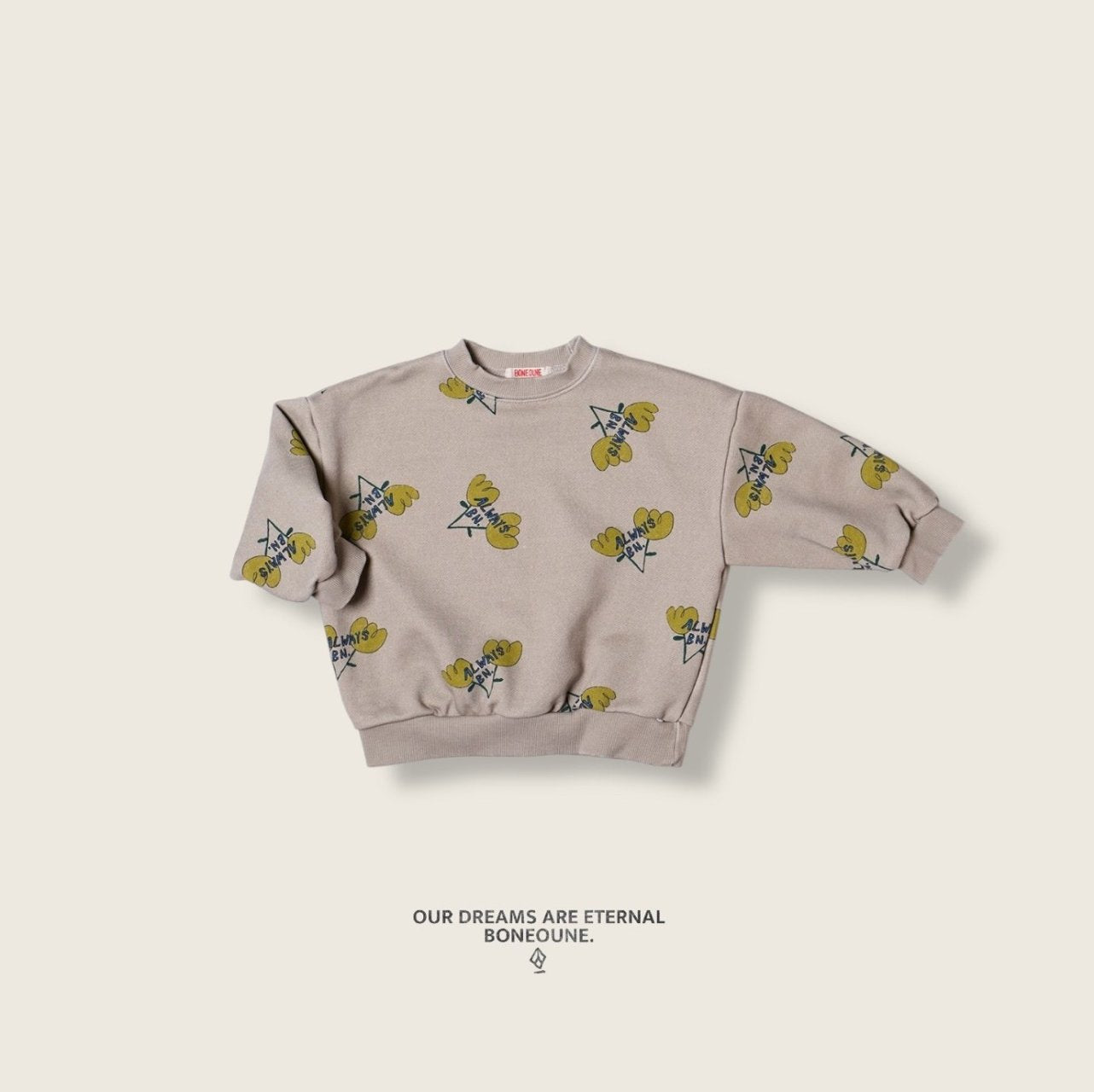 [BONEOUNE] Always Flower Sweatshirt_2colors
