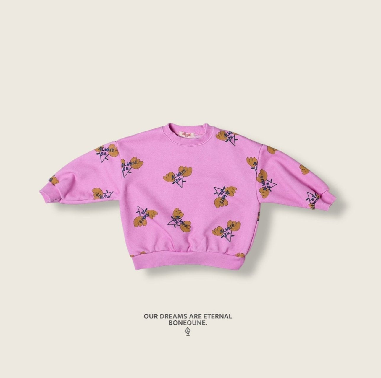 [BONEOUNE] Always Flower Sweatshirt_2colors