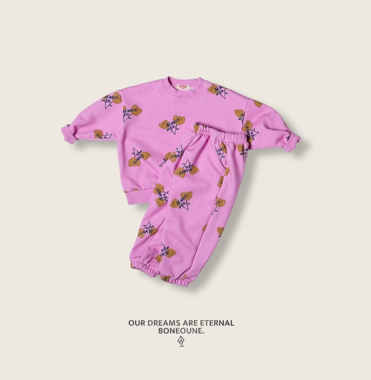 [BONEOUNE] Always Flower Sweatshirt_2colors