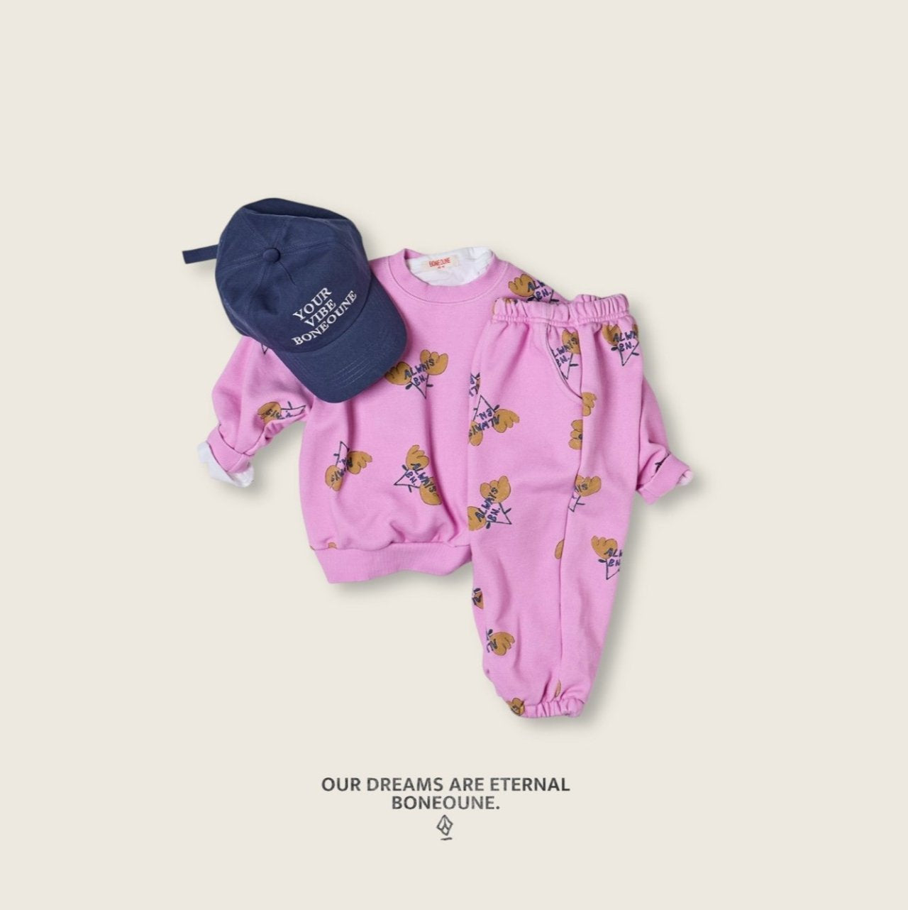 [BONEOUNE] Always Flower Sweatshirt_2colors