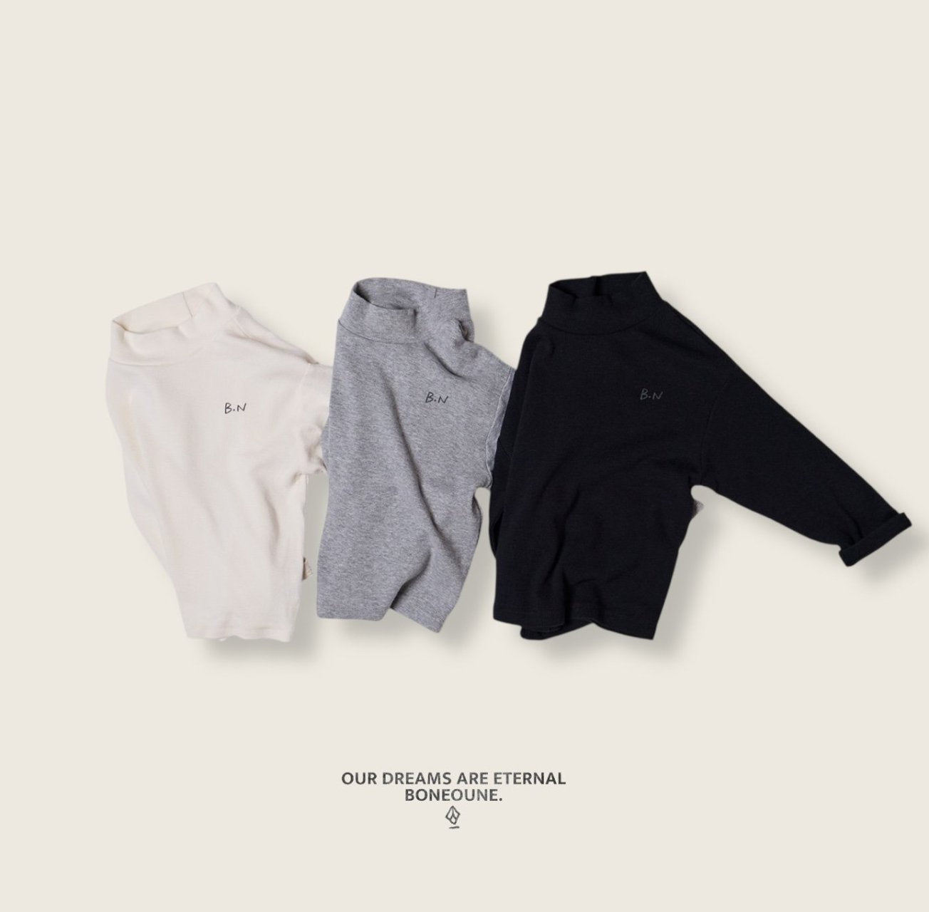 [BONEOUNE] Mild Ribbed Turtleneck_3colors