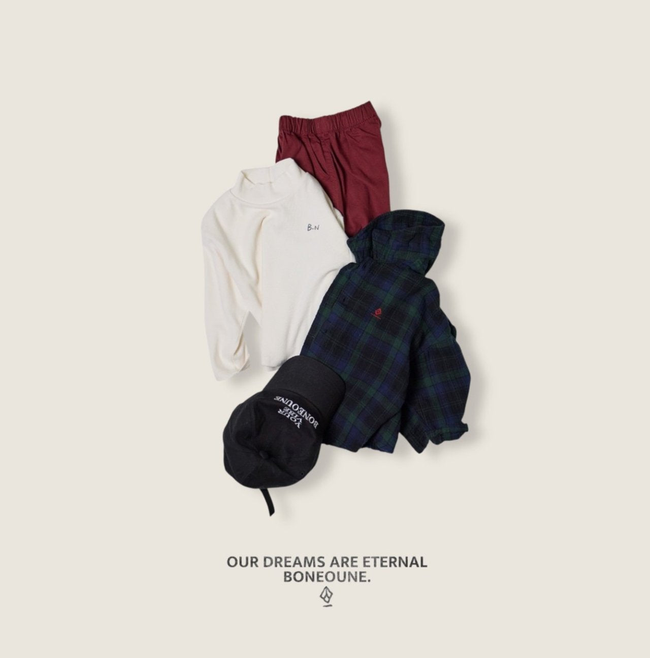 [BONEOUNE] Mild Ribbed Turtleneck_3colors