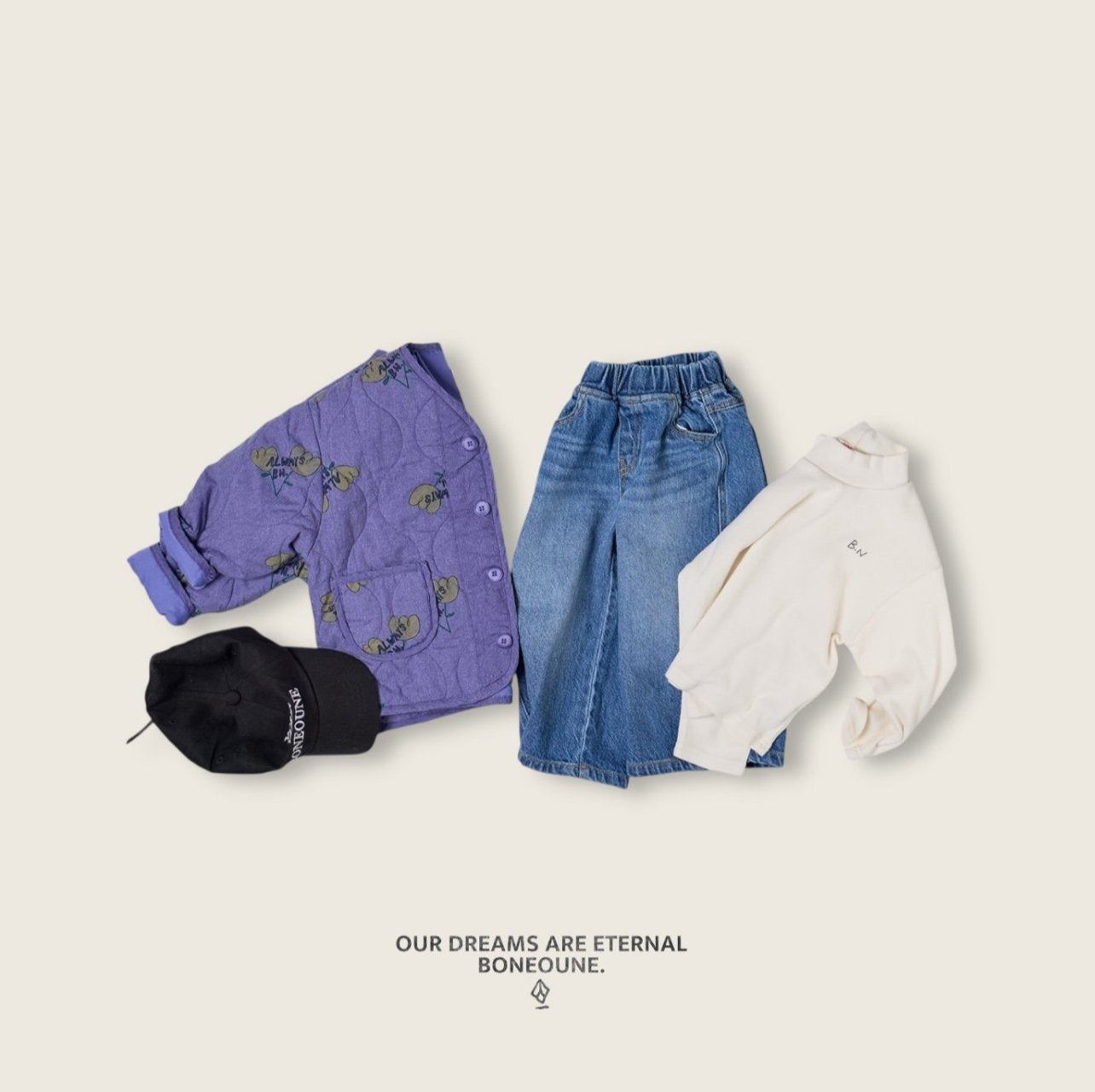 [BONEOUNE] Mild Ribbed Turtleneck_3colors