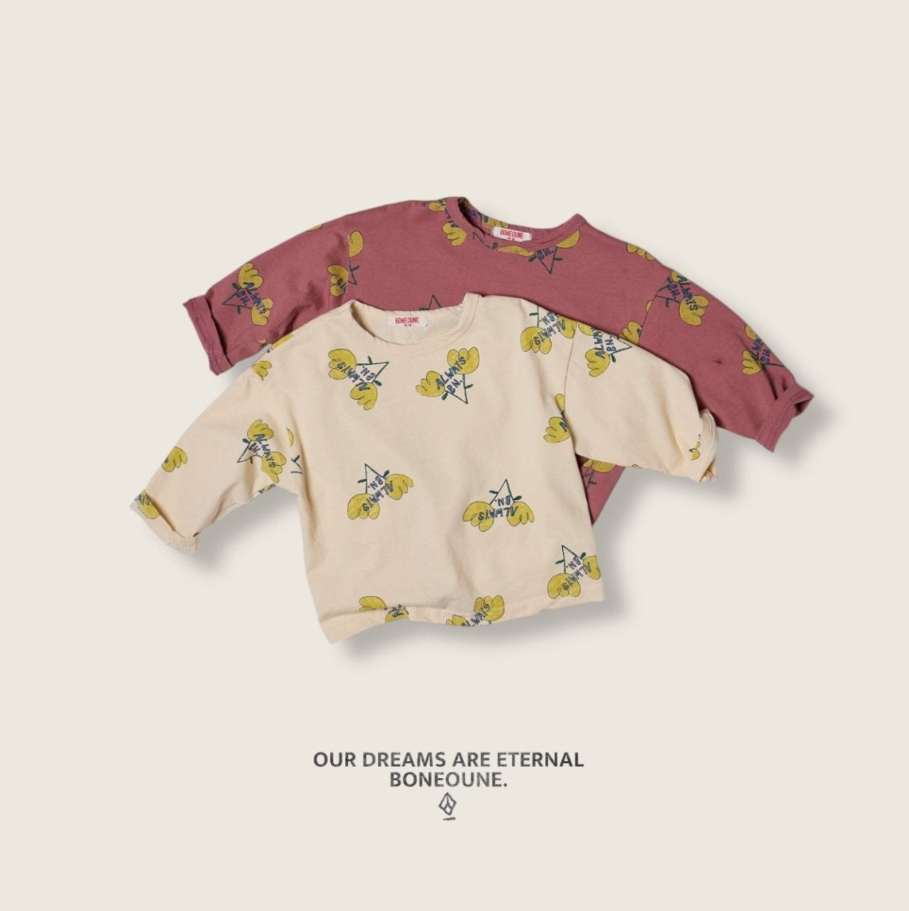 [BONEOUNE] Always Flower Single T-shirt_2colors