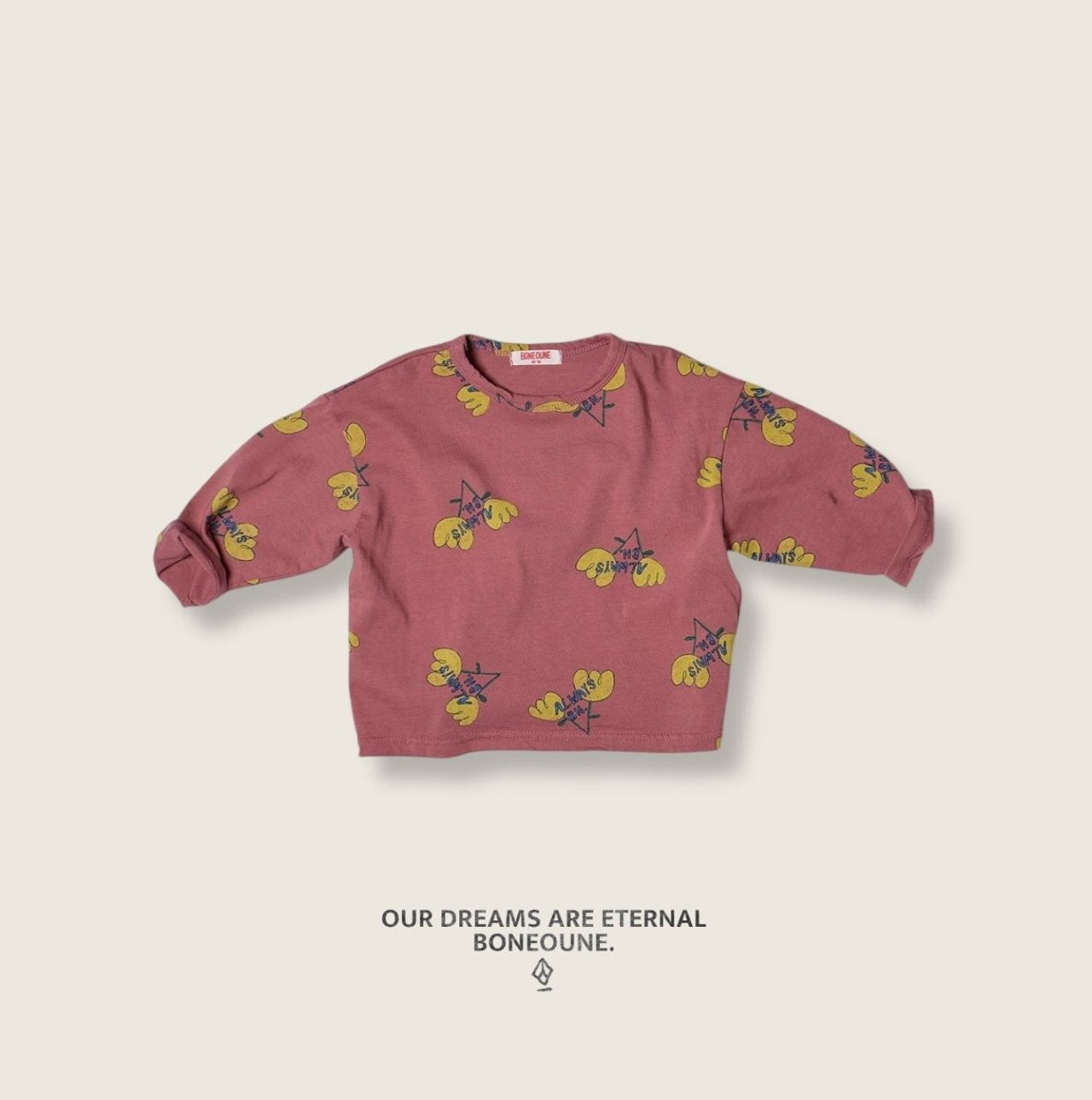 [BONEOUNE] Always Flower Single T-shirt_2colors