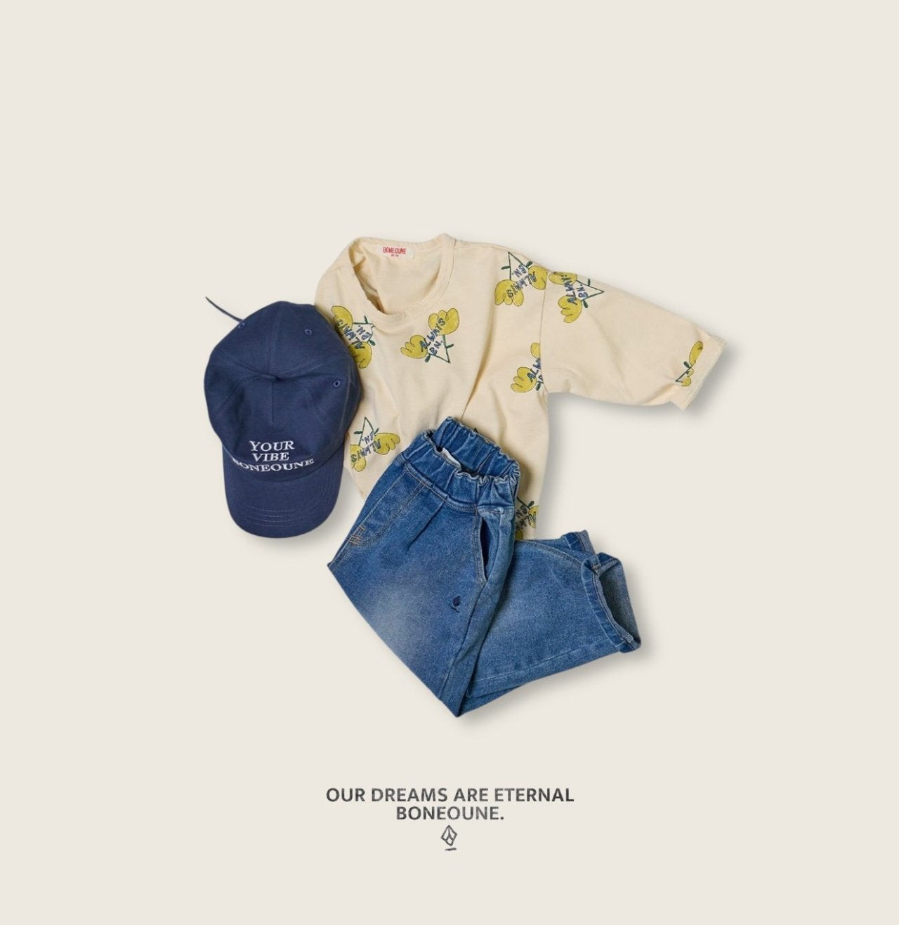 [BONEOUNE] Always Flower Single T-shirt_2colors
