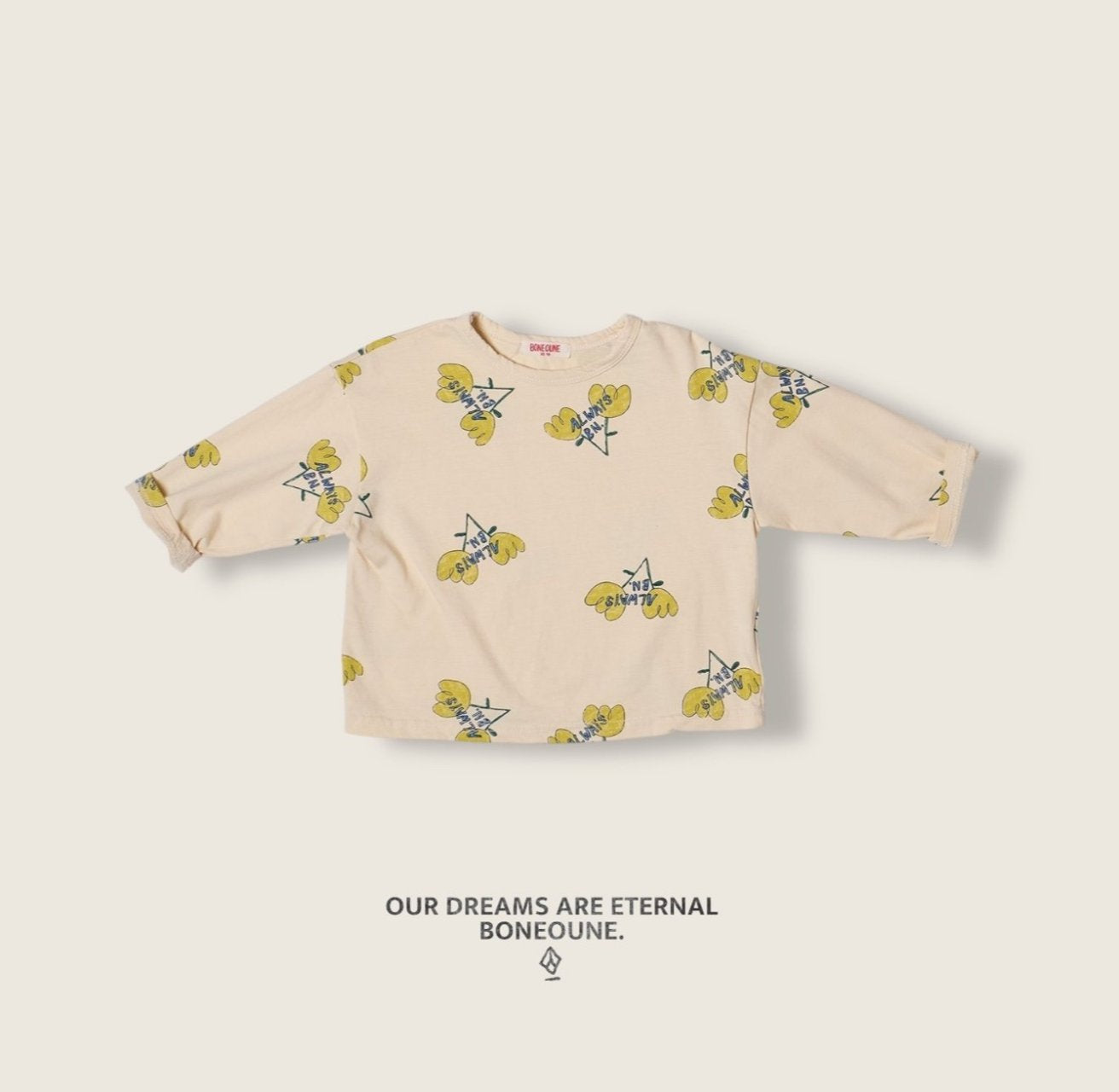 [BONEOUNE] Always Flower Single T-shirt_2colors