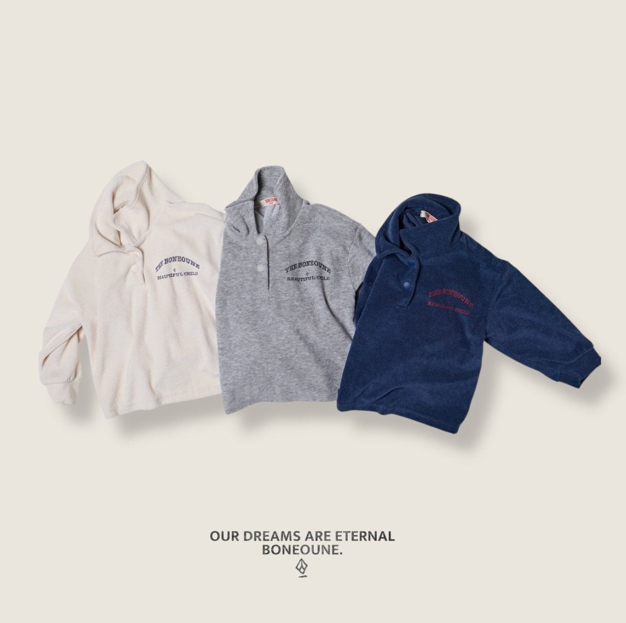 [BONEOUNE] Terry Collar T-shirt_3colors