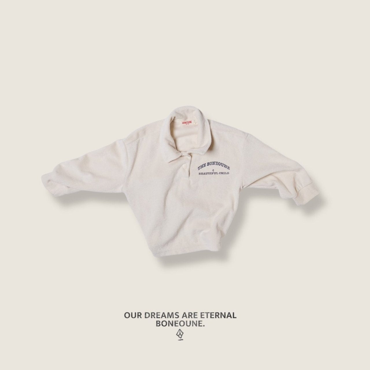 [BONEOUNE] Terry Collar T-shirt_3colors