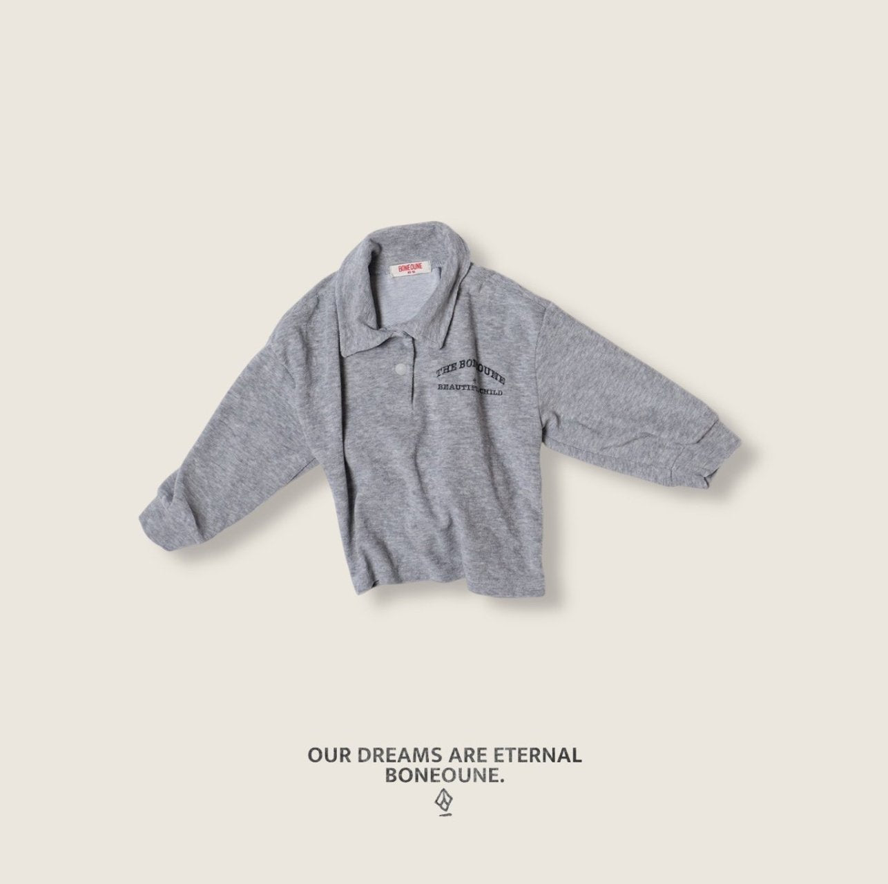[BONEOUNE] Terry Collar T-shirt_3colors