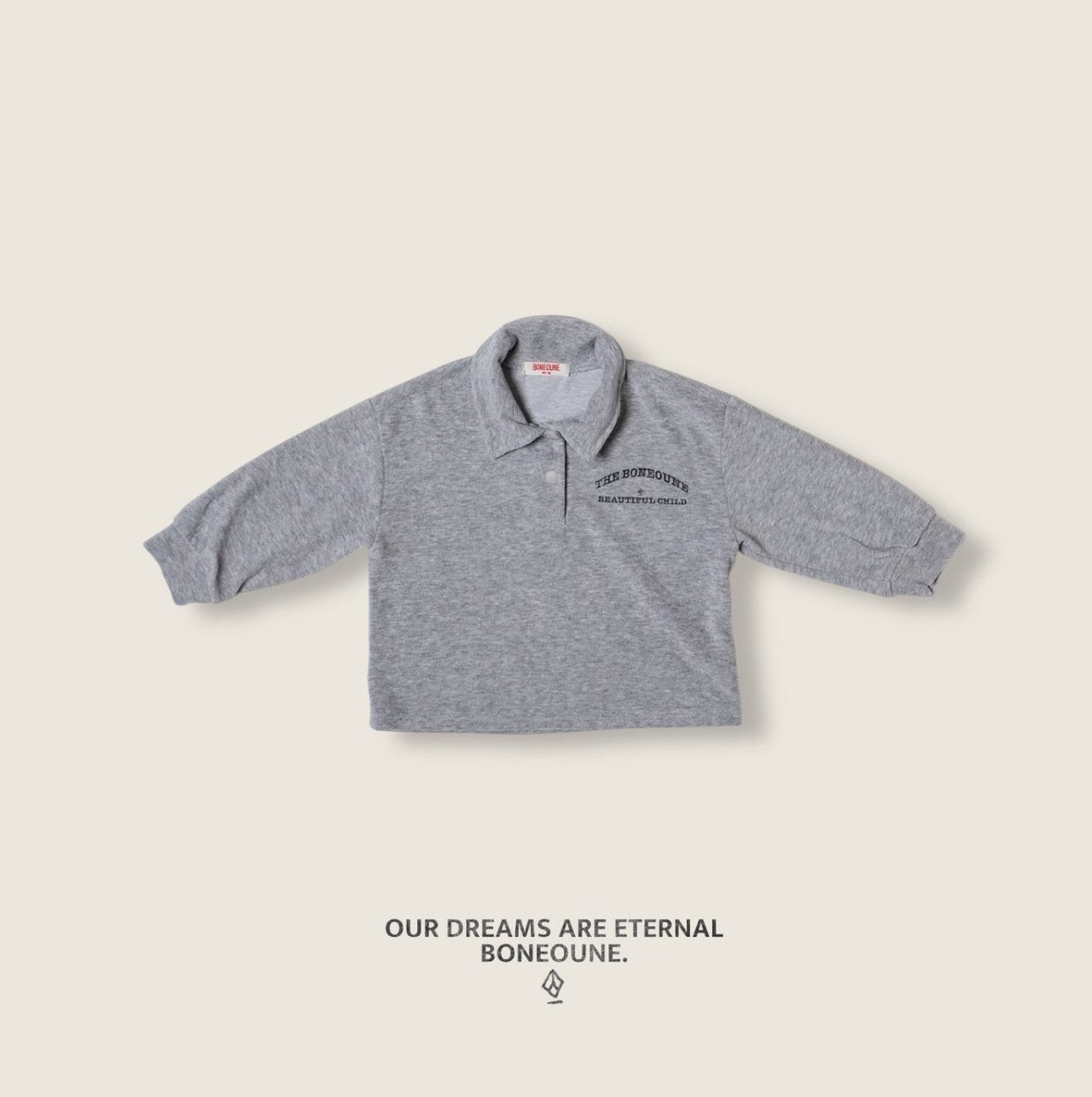 [BONEOUNE] Terry Collar T-shirt_3colors