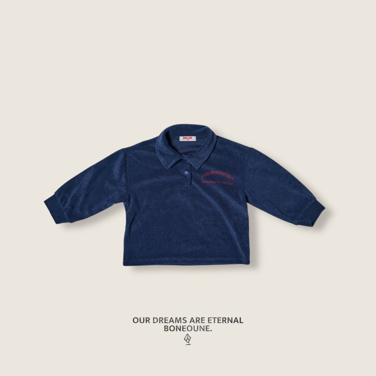 [BONEOUNE] Terry Collar T-shirt_3colors