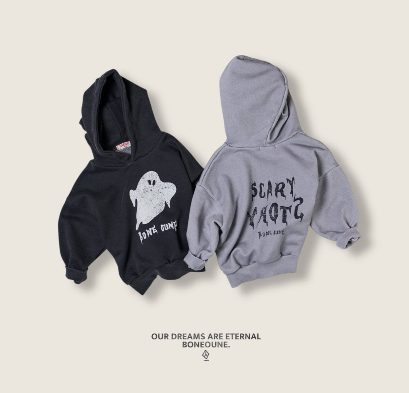[BONEOUNE] Scary Pigment Hoodie_2colors