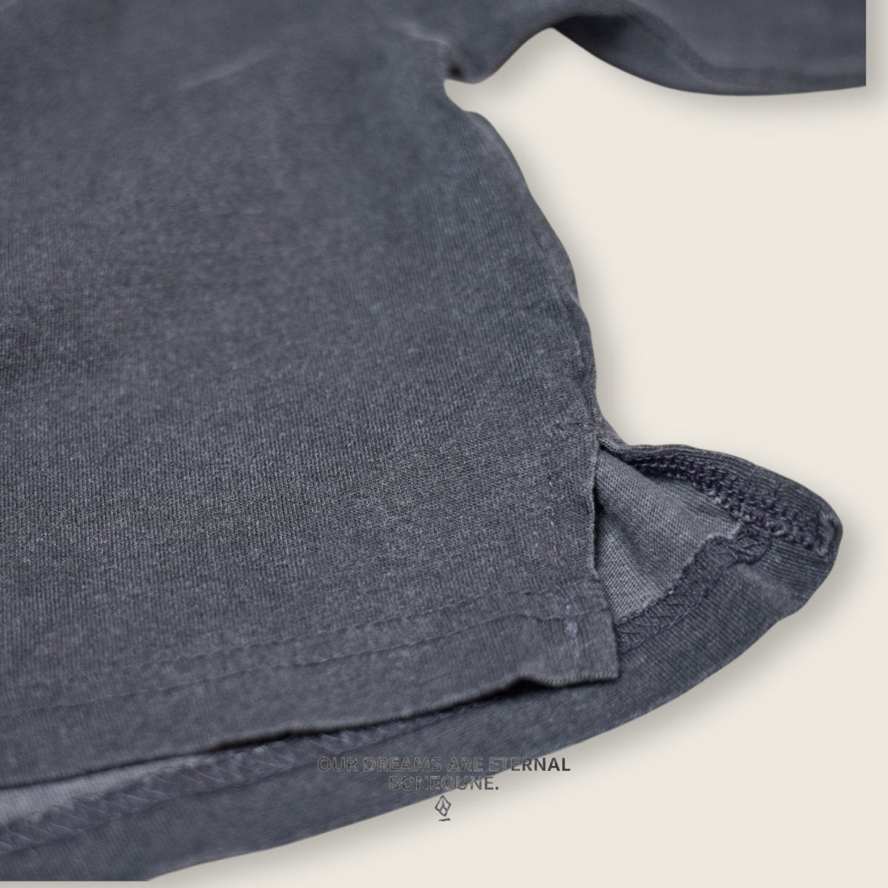 [BONEOUNE] Pigment Loose Slit T-shirt_3colors
