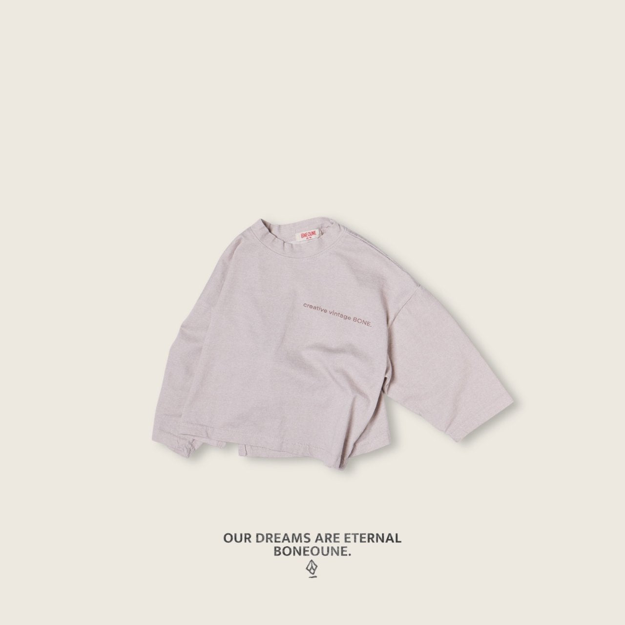 [BONEOUNE] Pigment Loose Slit T-shirt_3colors