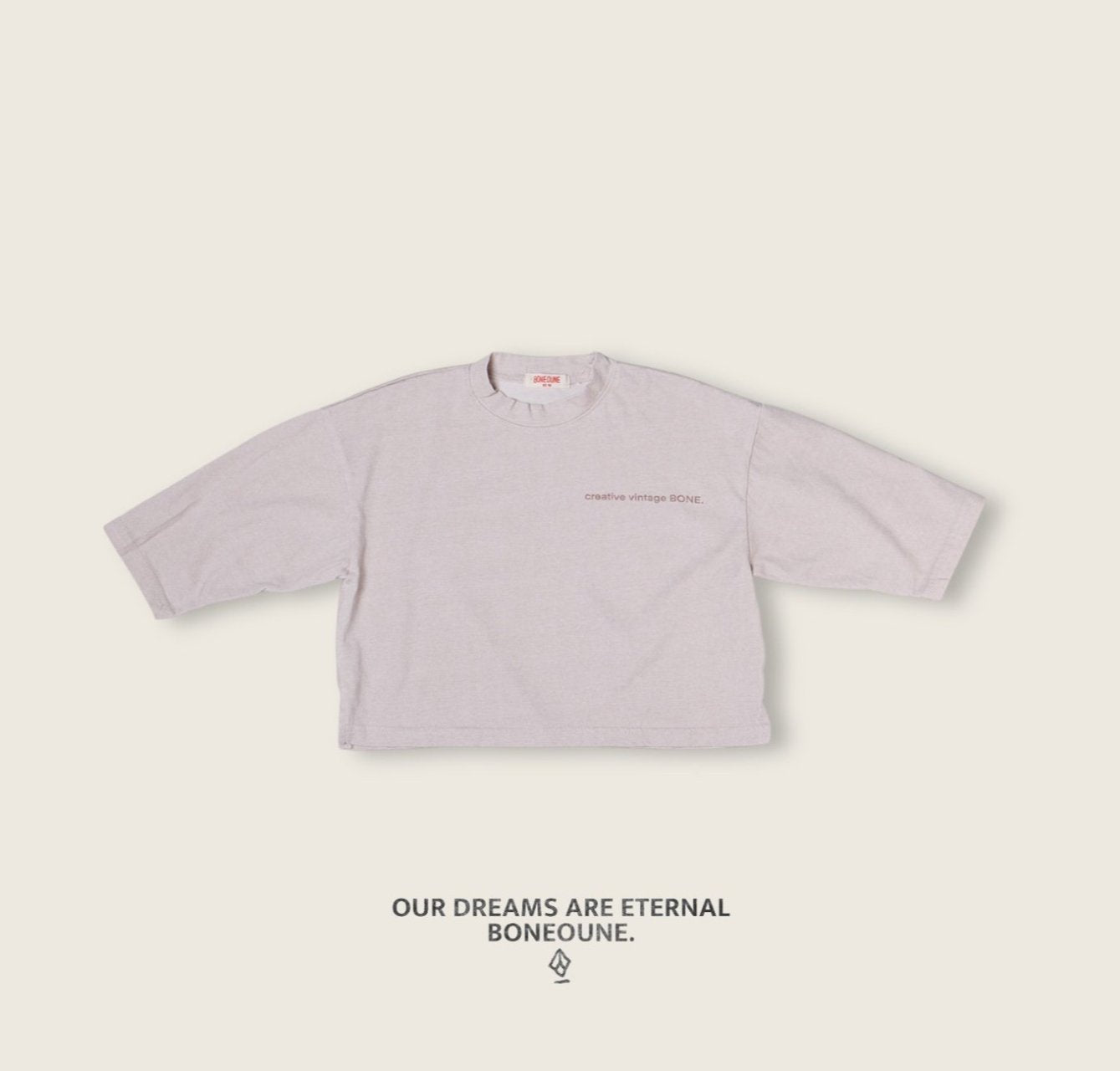 [BONEOUNE] Pigment Loose Slit T-shirt_3colors