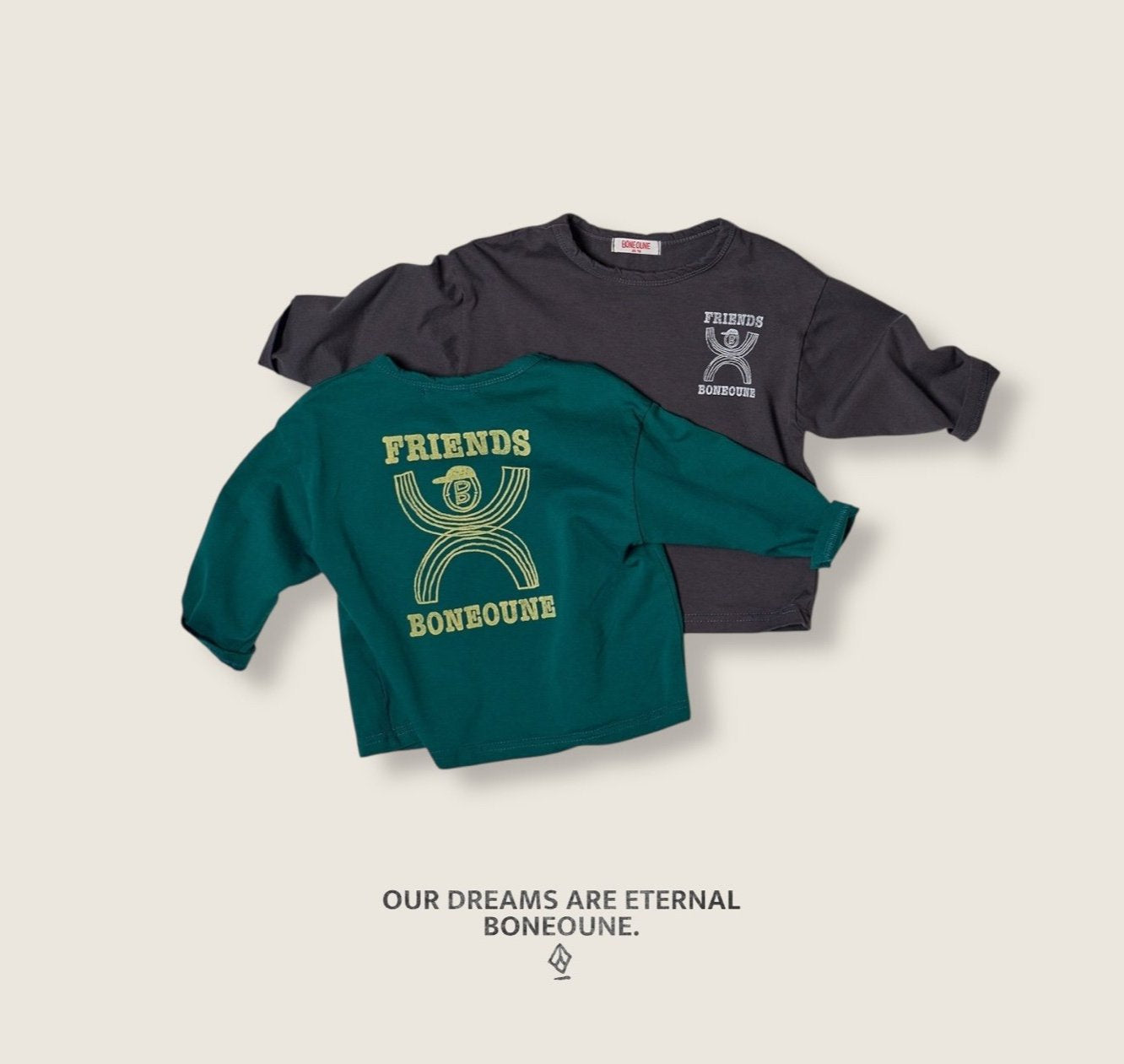 [BONEOUNE] Friends Single T-shirt_2colors