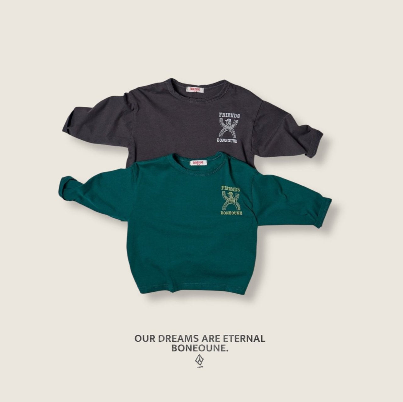 [BONEOUNE] Friends Single T-shirt_2colors