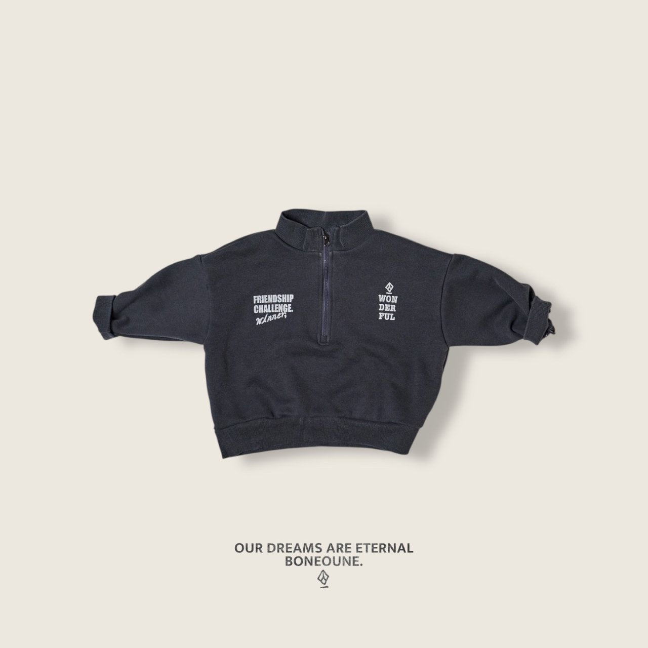 [BONEOUNE] Rucker Half-Zip Pullover_2colors