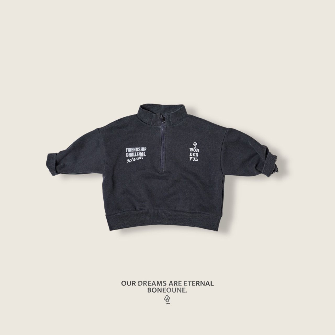 [BONEOUNE] Rucker Half-Zip Pullover_2colors