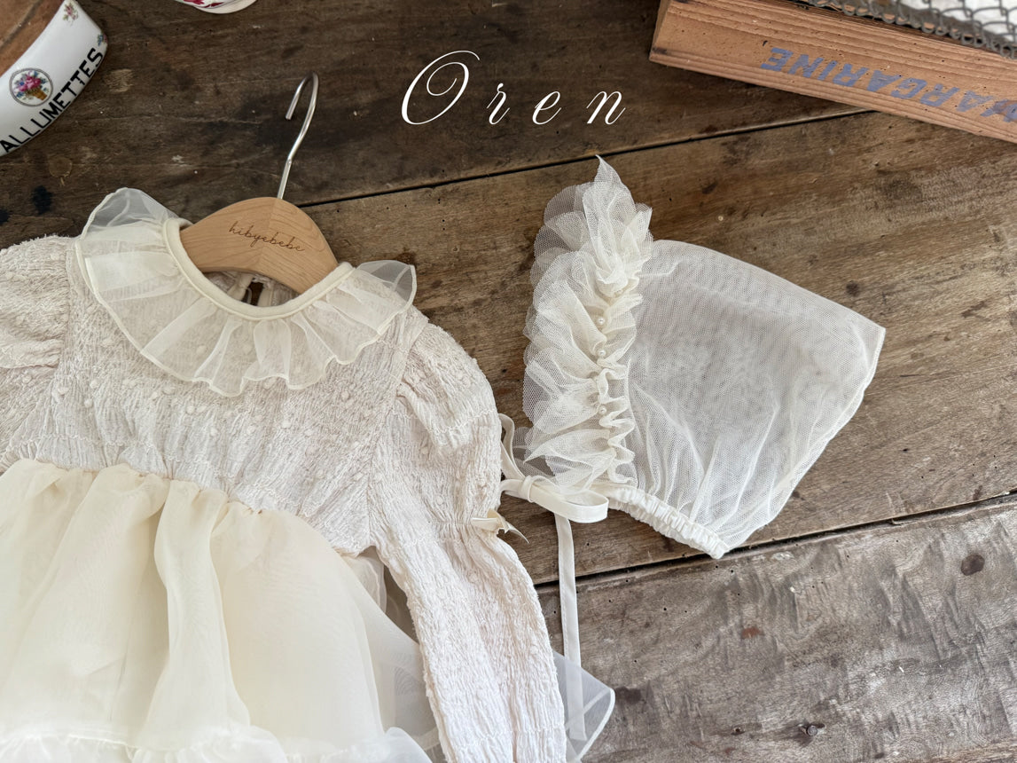 [OREN] Ange Pearl Bonnet_Cream
