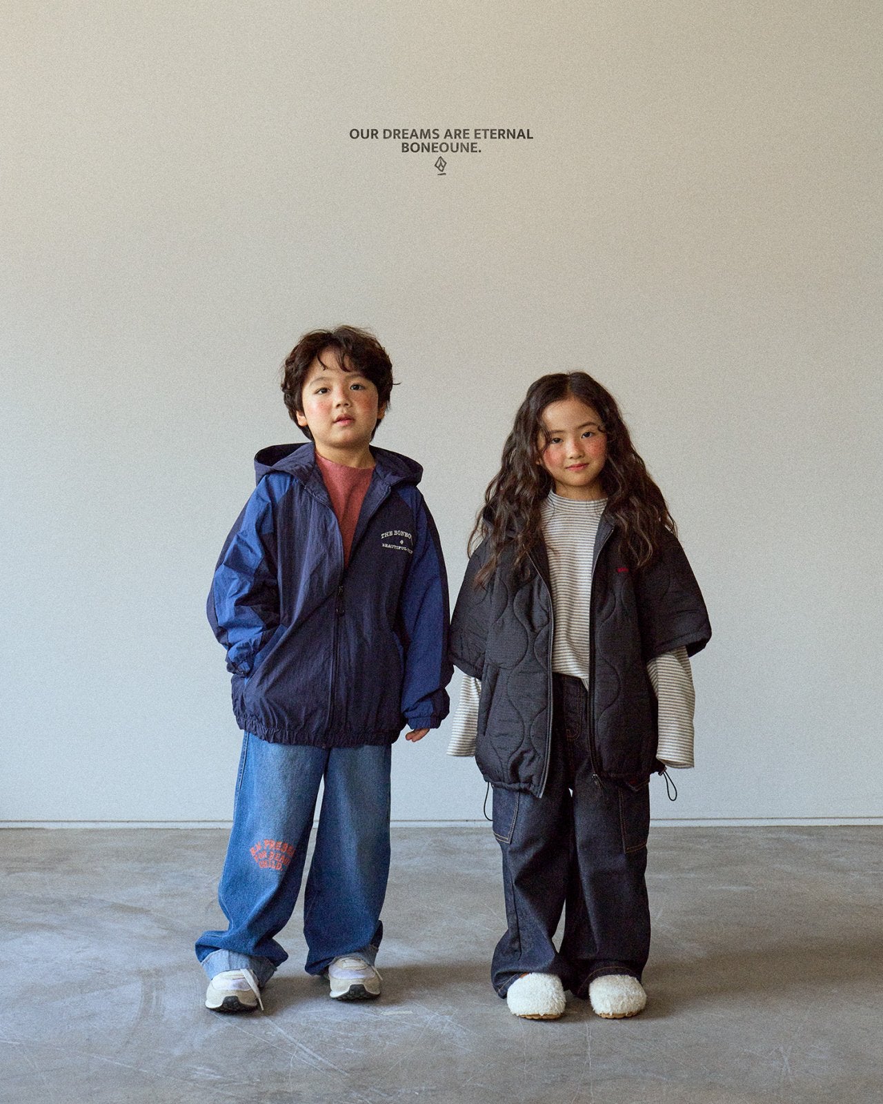 [BONEOUNE] Wannabe Hoodie Zip-Up_Blue