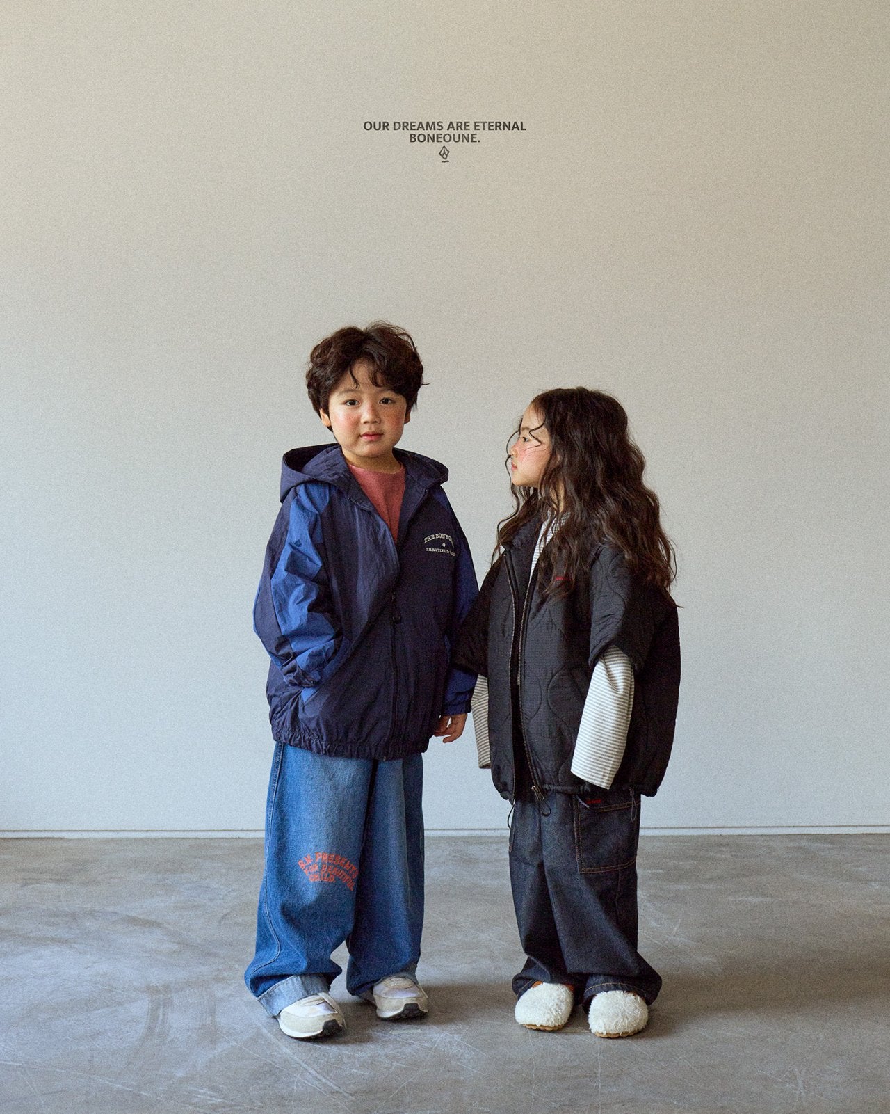 [BONEOUNE] Roll-Up Denim Pants_Denim