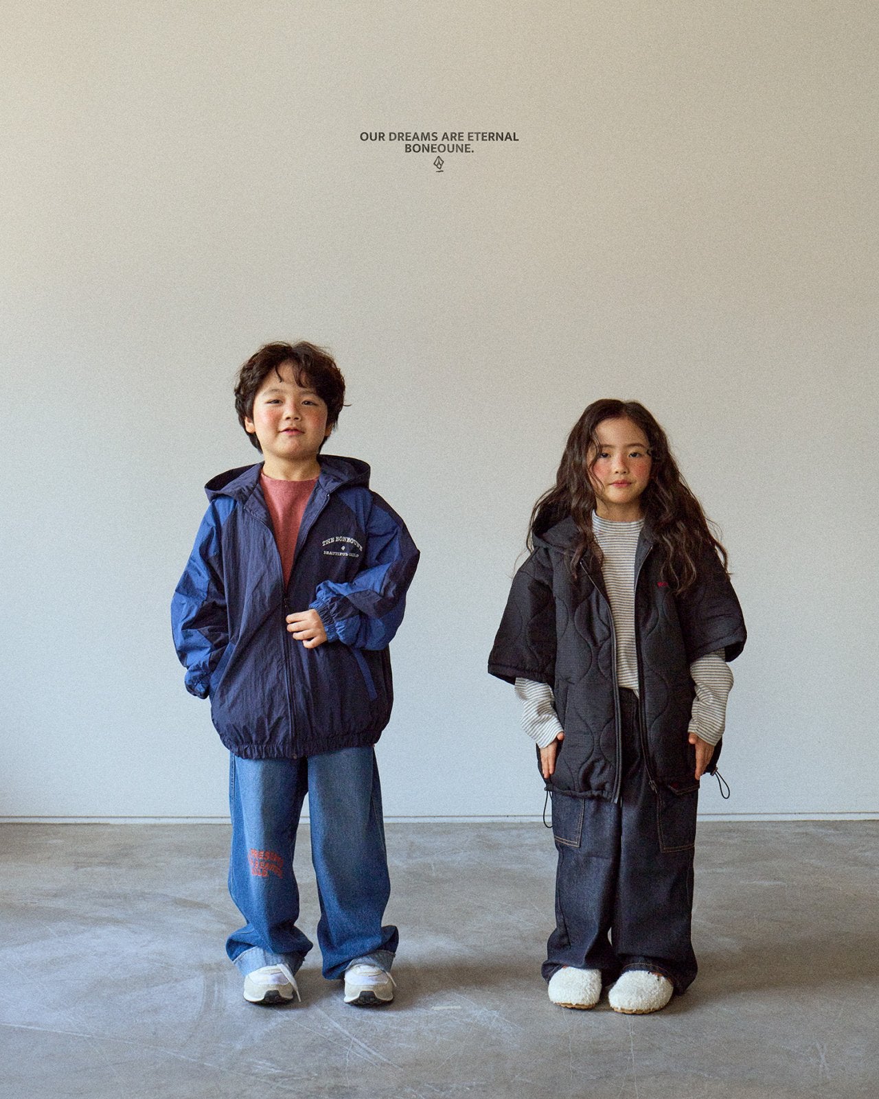 [BONEOUNE] Wannabe Hoodie Zip-Up_Blue