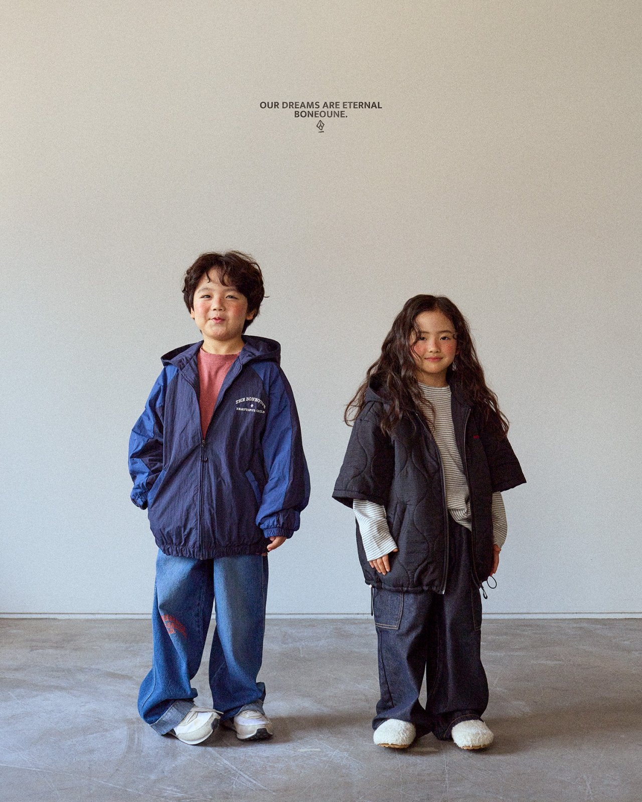 [BONEOUNE] Wannabe Hoodie Zip-Up_Blue