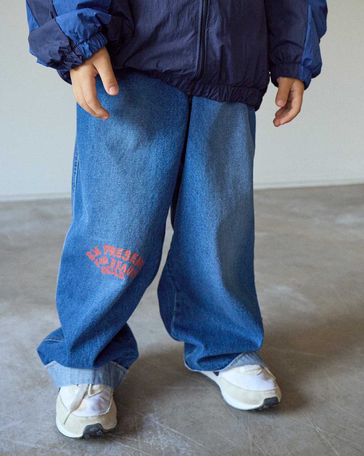 [BONEOUNE] Roll-Up Denim Pants_Denim