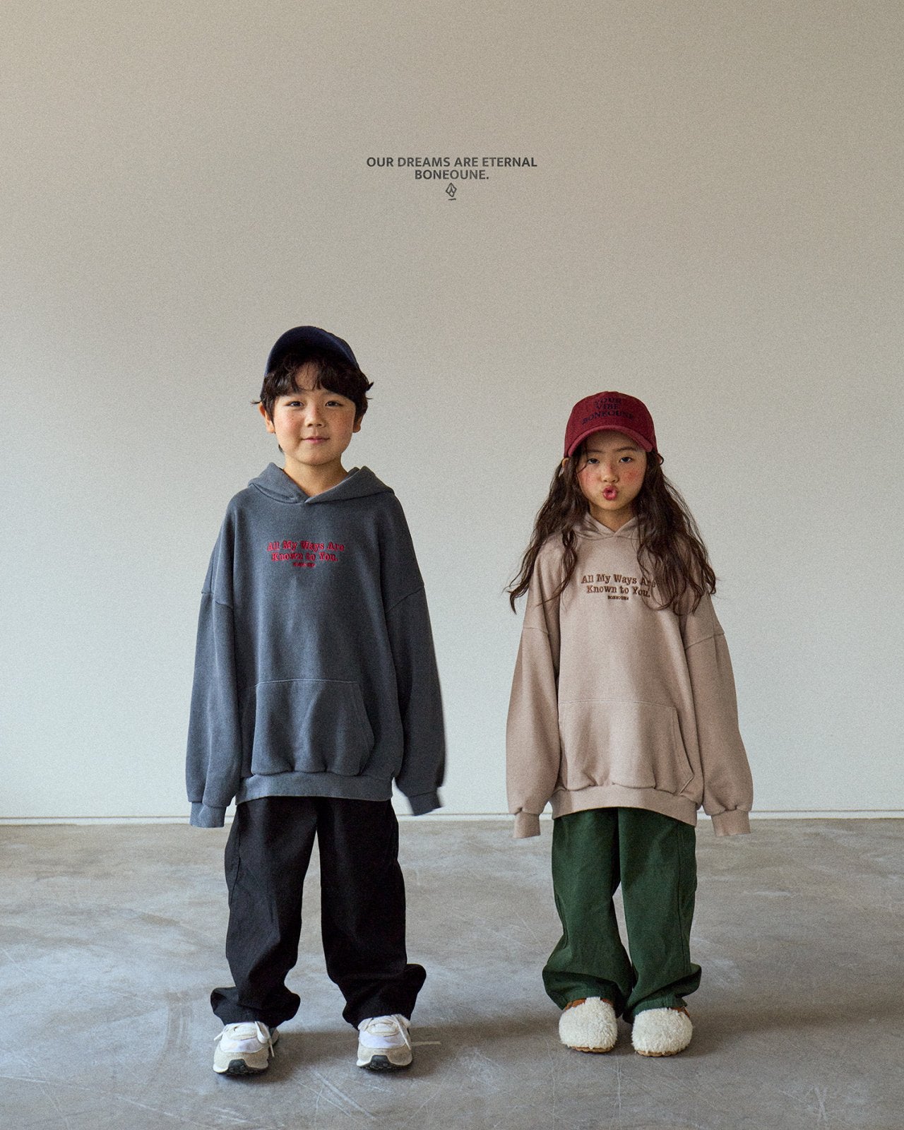 [BONEOUNE] All My Hooded Sweatshirt_2colors