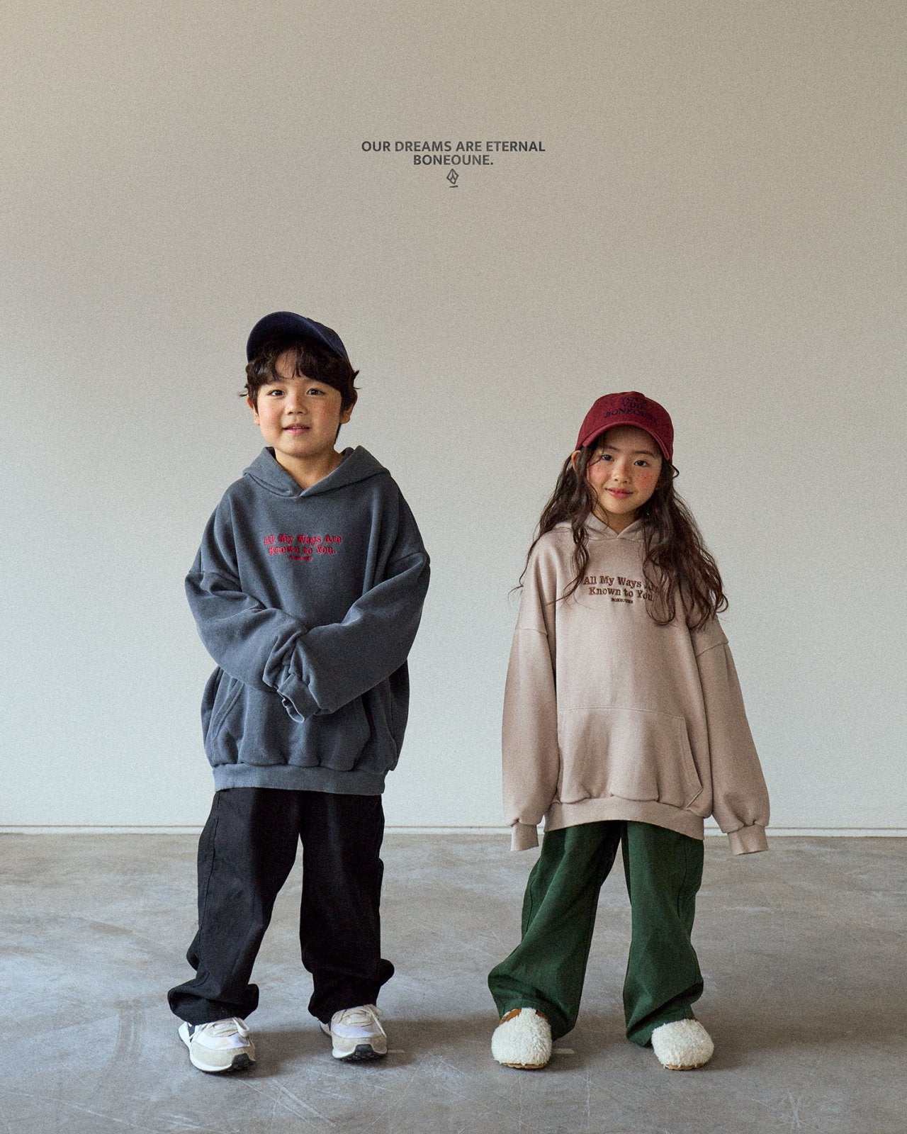 [BONEOUNE] All My Hooded Sweatshirt_2colors